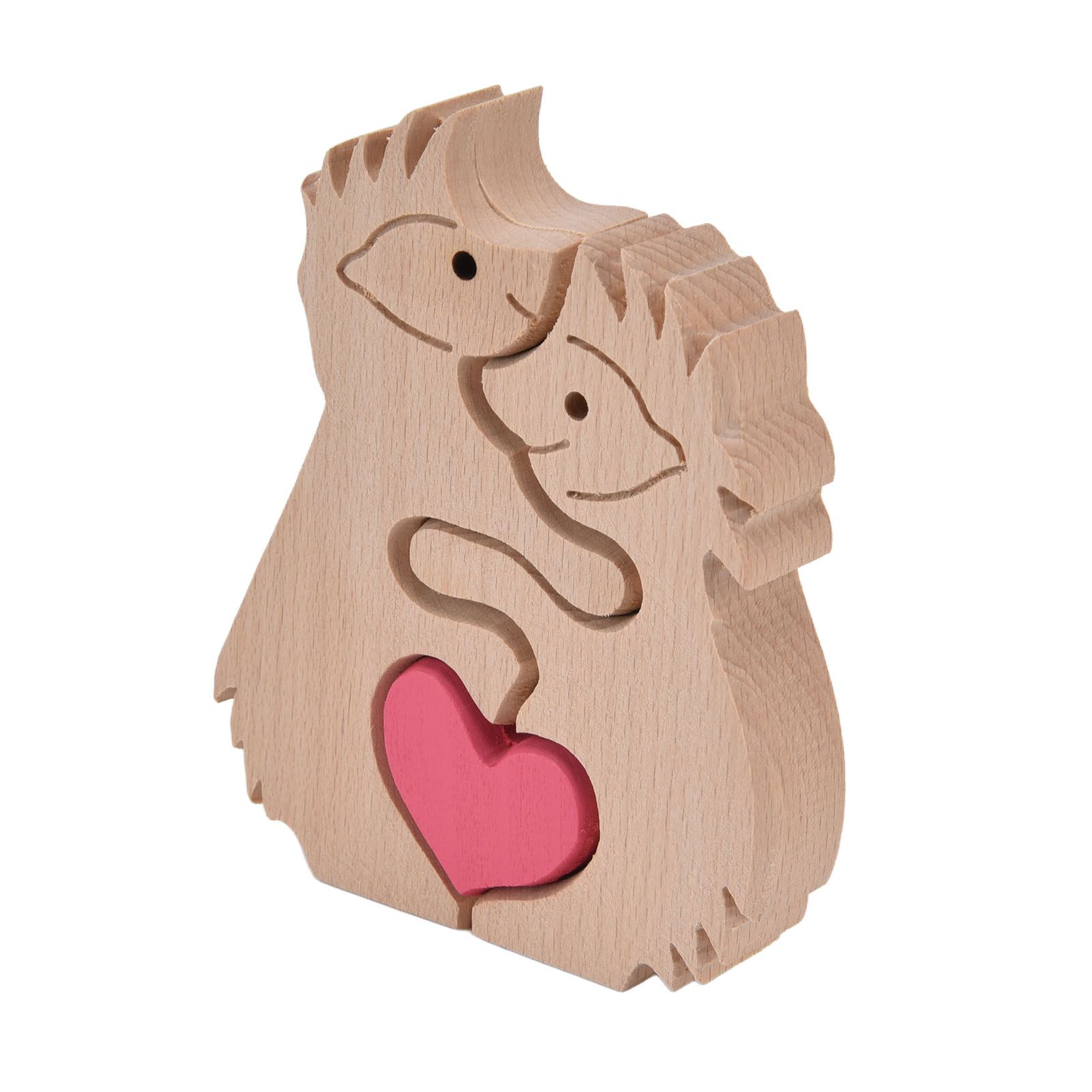 Wooden Animal Ornament Cute Shape Animal Family Handcrafted Mini Wooden Rabbits Statue for Home Decoration Gifts B13 - Image 6