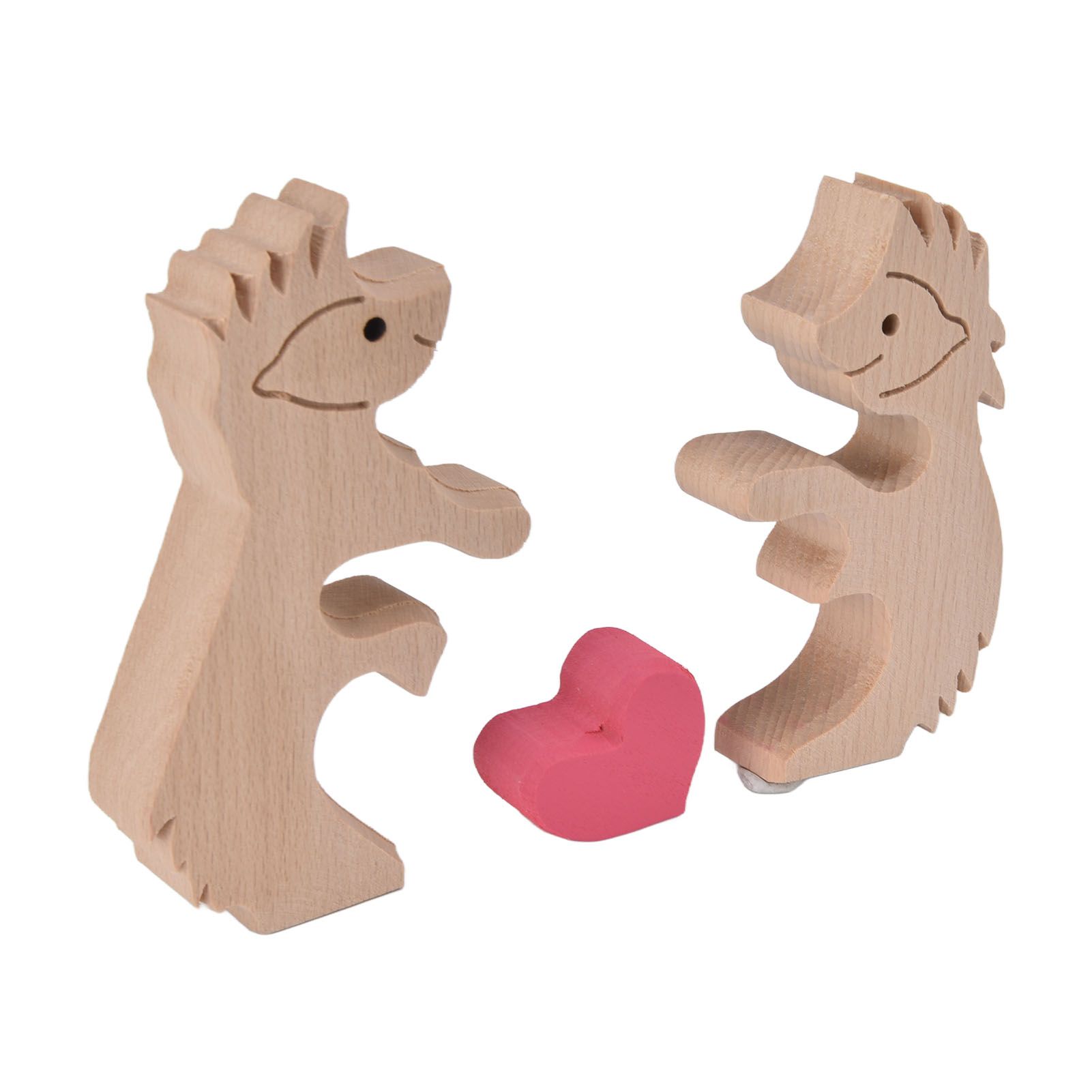 Wooden Animal Ornament Cute Shape Animal Family Handcrafted Mini Wooden Rabbits Statue for Home Decoration Gifts B13 - Image 8