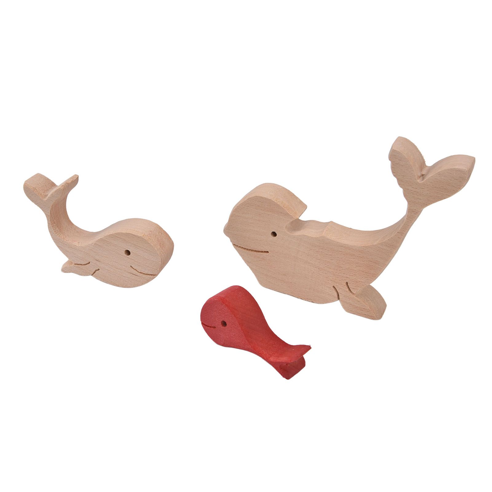 Wooden Animal Ornament Cute Shape Animal Family Handcrafted Mini Wooden Rabbits Statue for Home Decoration Gifts B11 R - Image 1