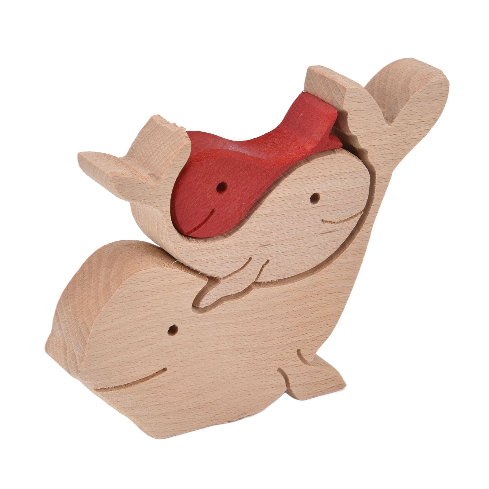 Wooden Animal Ornament Cute Shape Animal Family Handcrafted Mini Wooden Rabbits Statue for Home Decoration Gifts B11 R - Image 7