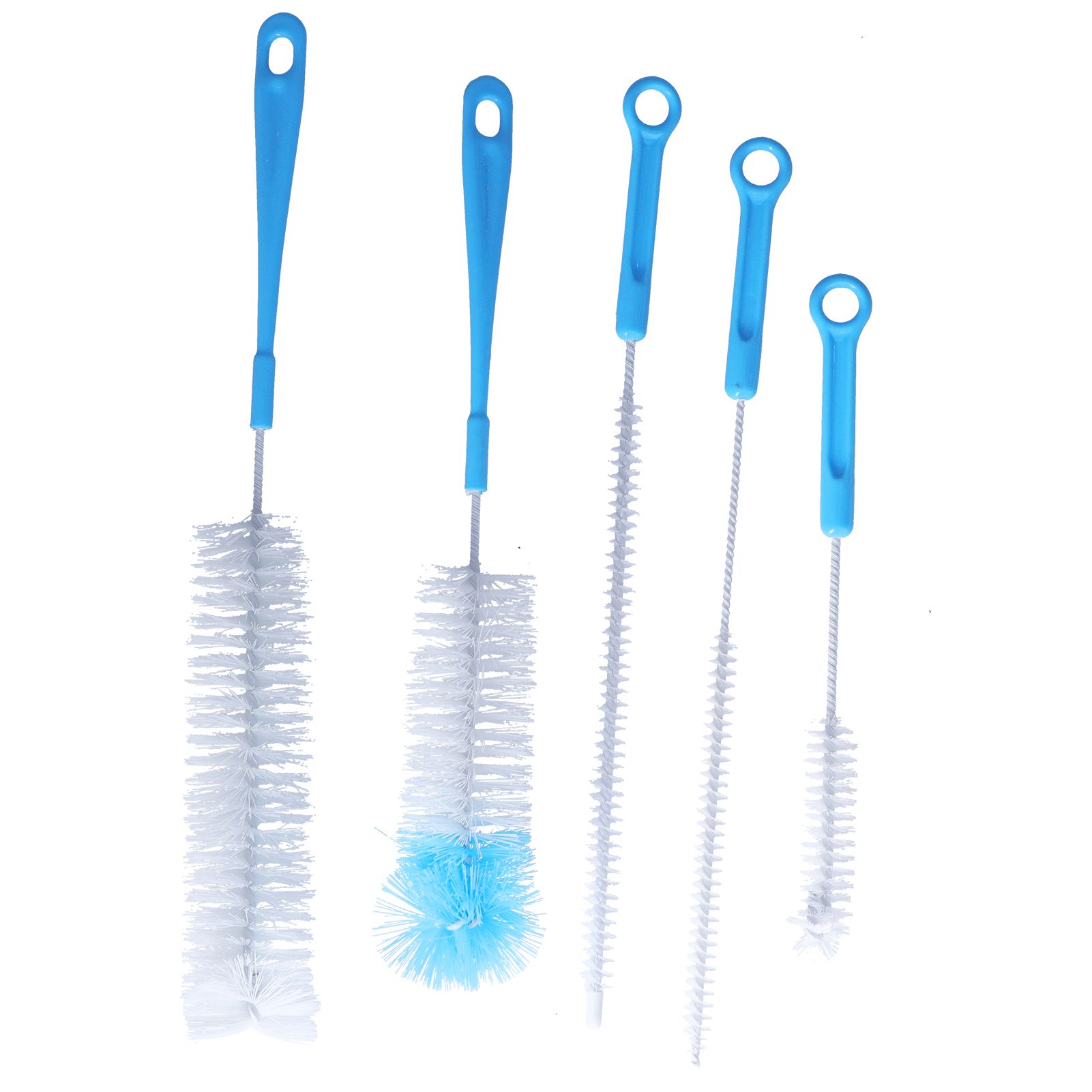 Water Bottle Brush 5pcs Long Handle Cleaning Brush for Narrow Neck Water Bottle Baby Bottle Coffee GrinderBlue - Image 1