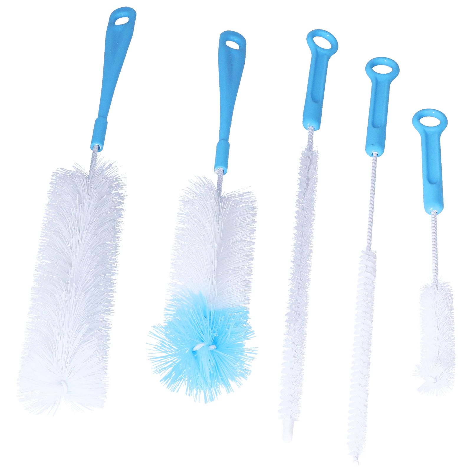 Water Bottle Brush 5pcs Long Handle Cleaning Brush for Narrow Neck Water Bottle Baby Bottle Coffee GrinderBlue - Image 2