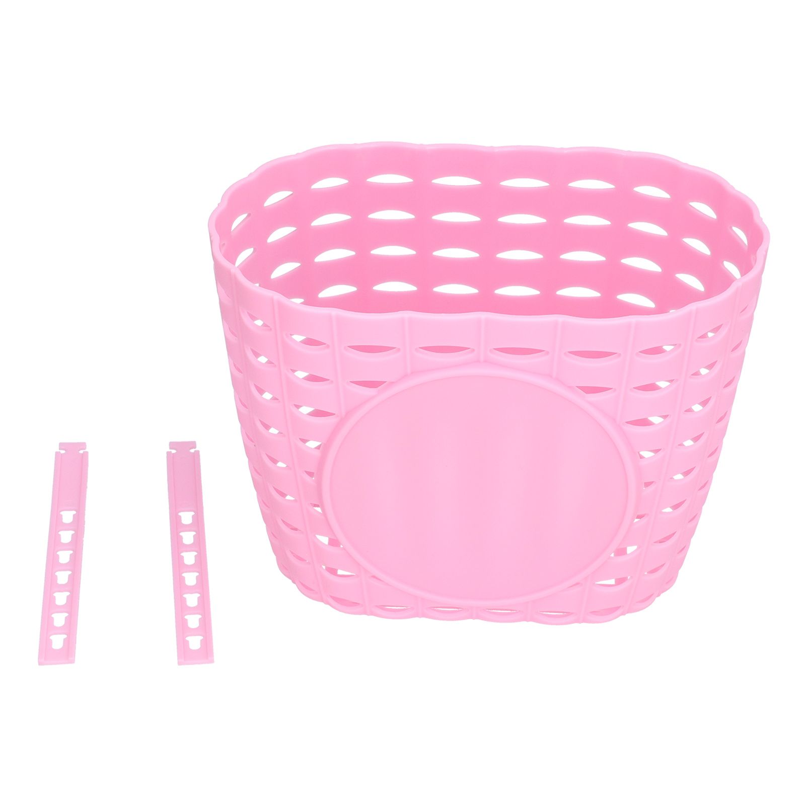 Children Bike Basket Thickened Plastic Wear Resistant and Durable Children's Bicycle Stroller Shopping Hanging BasketPink - Image 1