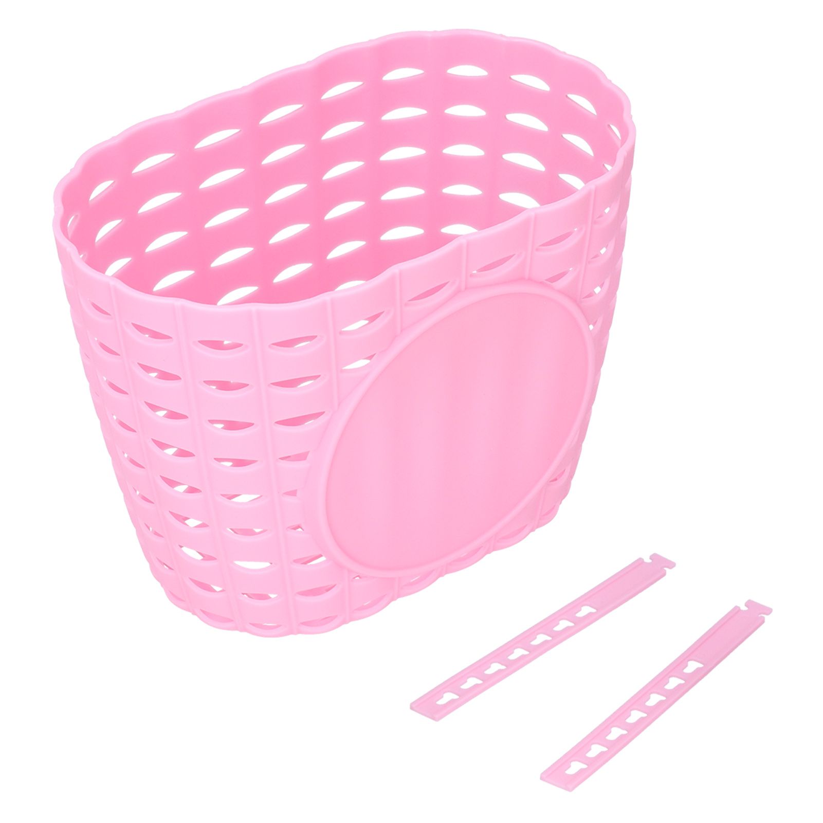 Children Bike Basket Thickened Plastic Wear Resistant and Durable Children's Bicycle Stroller Shopping Hanging BasketPink - Image 2