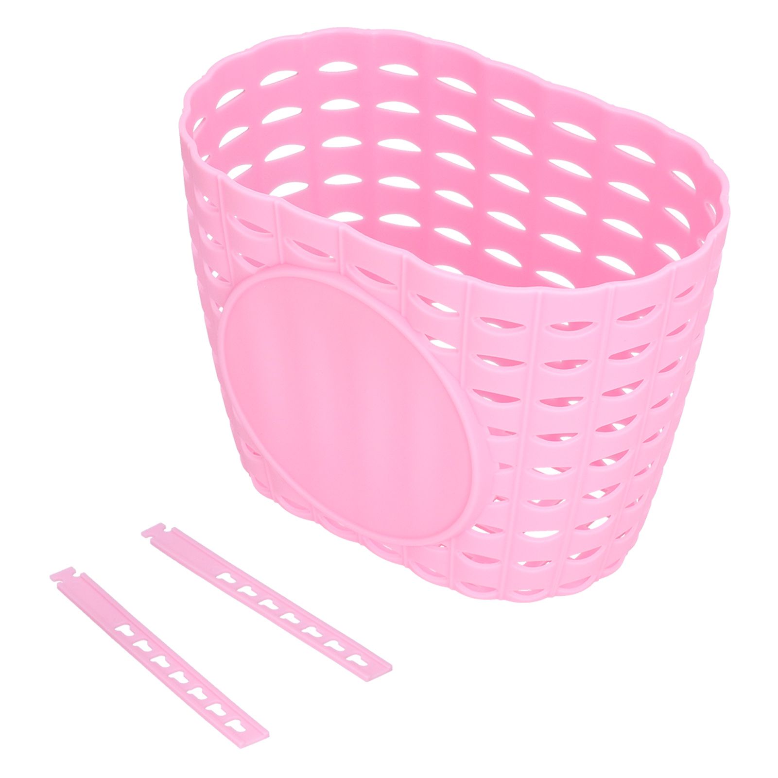 Children Bike Basket Thickened Plastic Wear Resistant and Durable Children's Bicycle Stroller Shopping Hanging BasketPink - Image 4