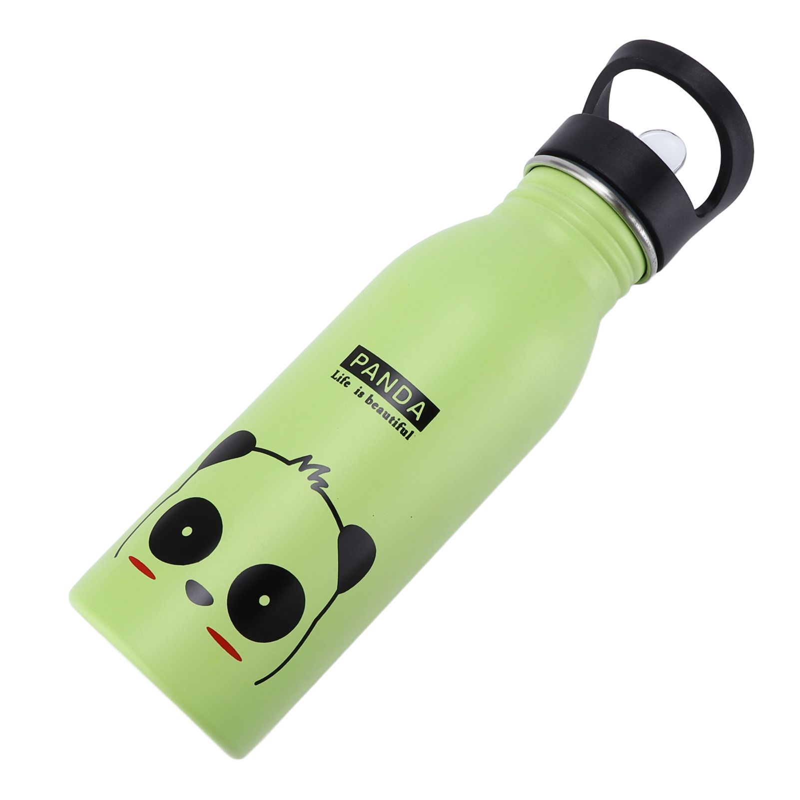 Stainless Steel Sport Water Bottle 500ml Cute Vacuum Insulated Water Bottle with Sucking Mouth for Outdoor SportsGreen Panda - Image 5