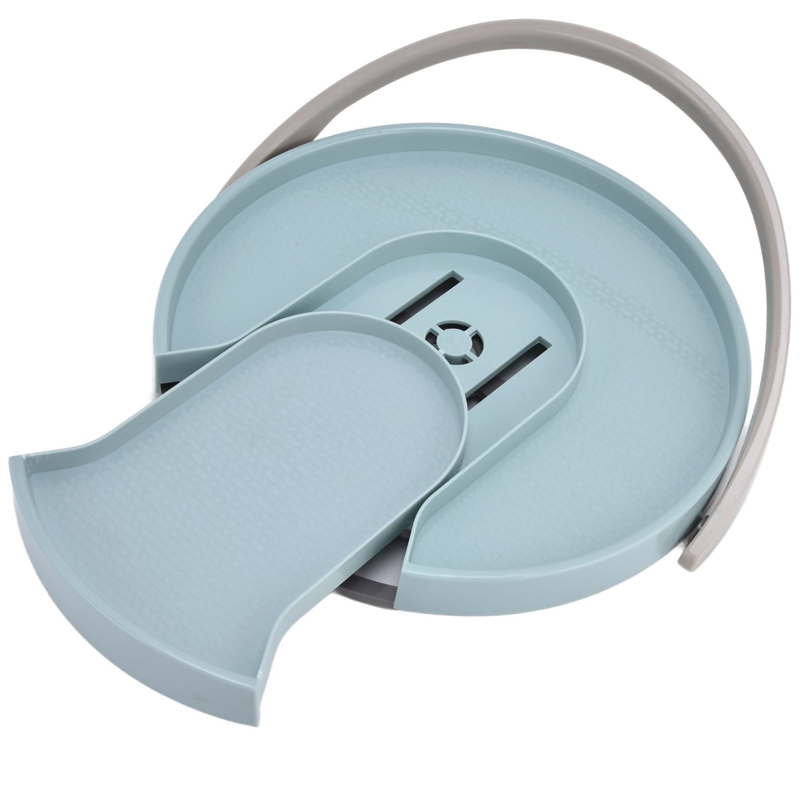 Kitchen Storage Turntable Non Skid Kitchen Spice Beverage Pull Out Organizer Rack for Kitchen Cabinets PantryBlue - Image 3