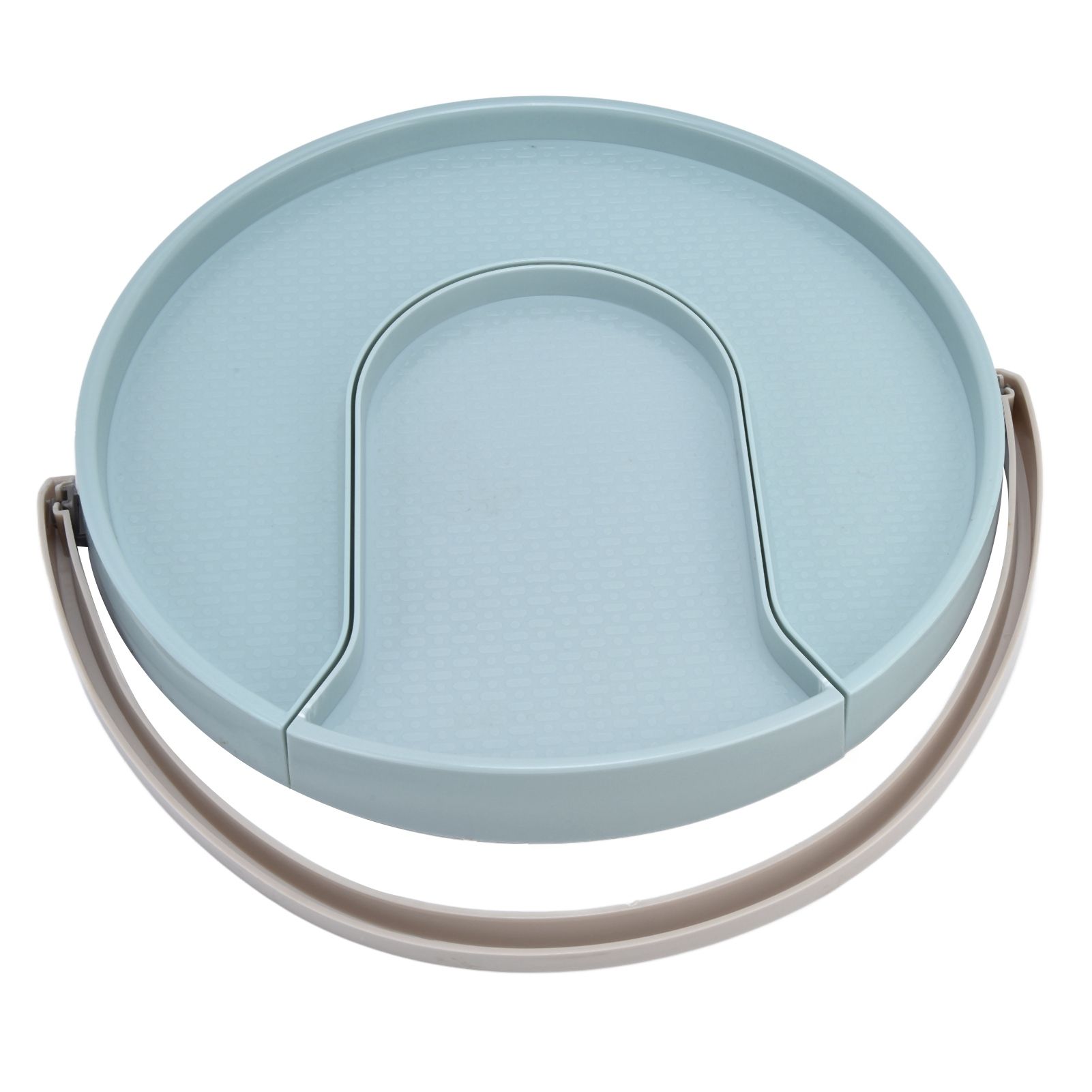 Kitchen Storage Turntable Non Skid Kitchen Spice Beverage Pull Out Organizer Rack for Kitchen Cabinets PantryBlue - Image 6