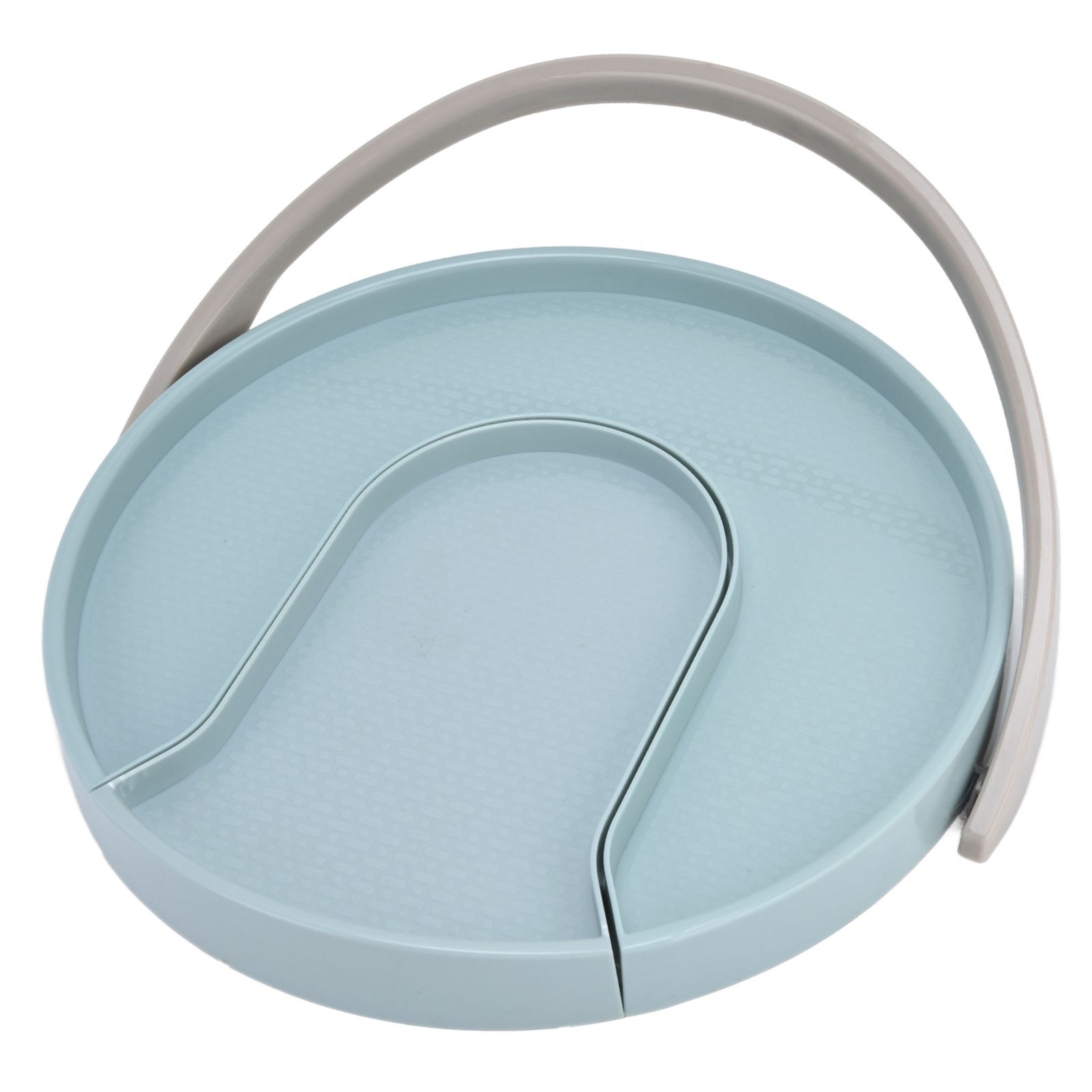 Kitchen Storage Turntable Non Skid Kitchen Spice Beverage Pull Out Organizer Rack for Kitchen Cabinets PantryBlue - Image 7