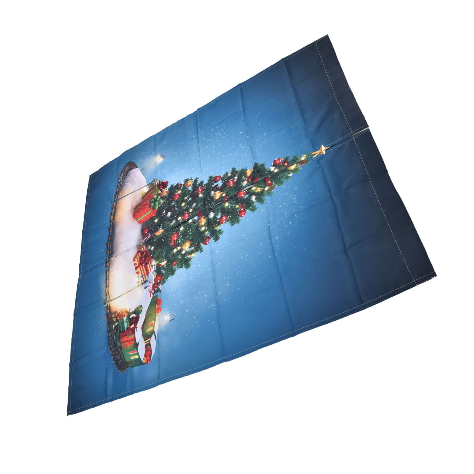 Christmas 3D Digital Printing Curtains House Decor Shading Curtains with Christmas Tree for Living Room Bedroom150x166cm / 59.1x65.4in - Image 8