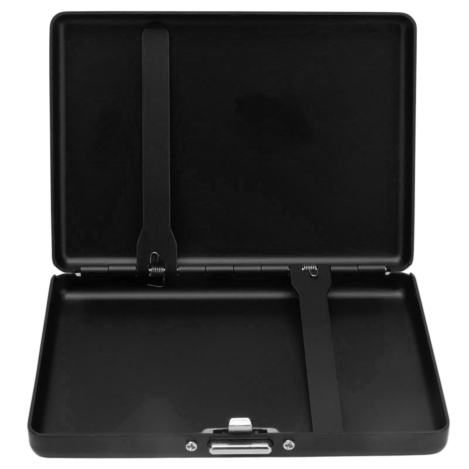 Cigarette Case Aluminium Alloy High Durability Fashion Glossy Exquisite Texture Cigarette Holder for Travel OutdoorBlack - Image 1