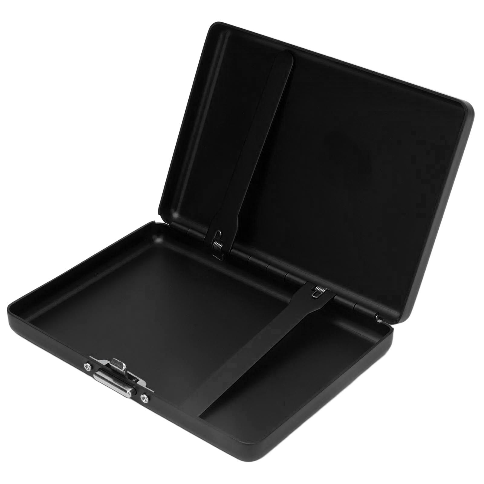 Cigarette Case Aluminium Alloy High Durability Fashion Glossy Exquisite Texture Cigarette Holder for Travel OutdoorBlack - Image 2