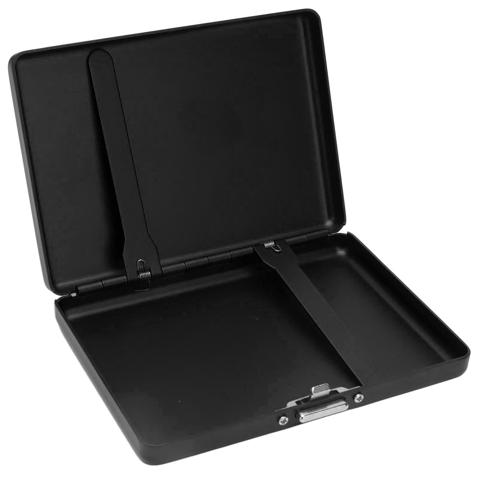 Cigarette Case Aluminium Alloy High Durability Fashion Glossy Exquisite Texture Cigarette Holder for Travel OutdoorBlack - Image 3