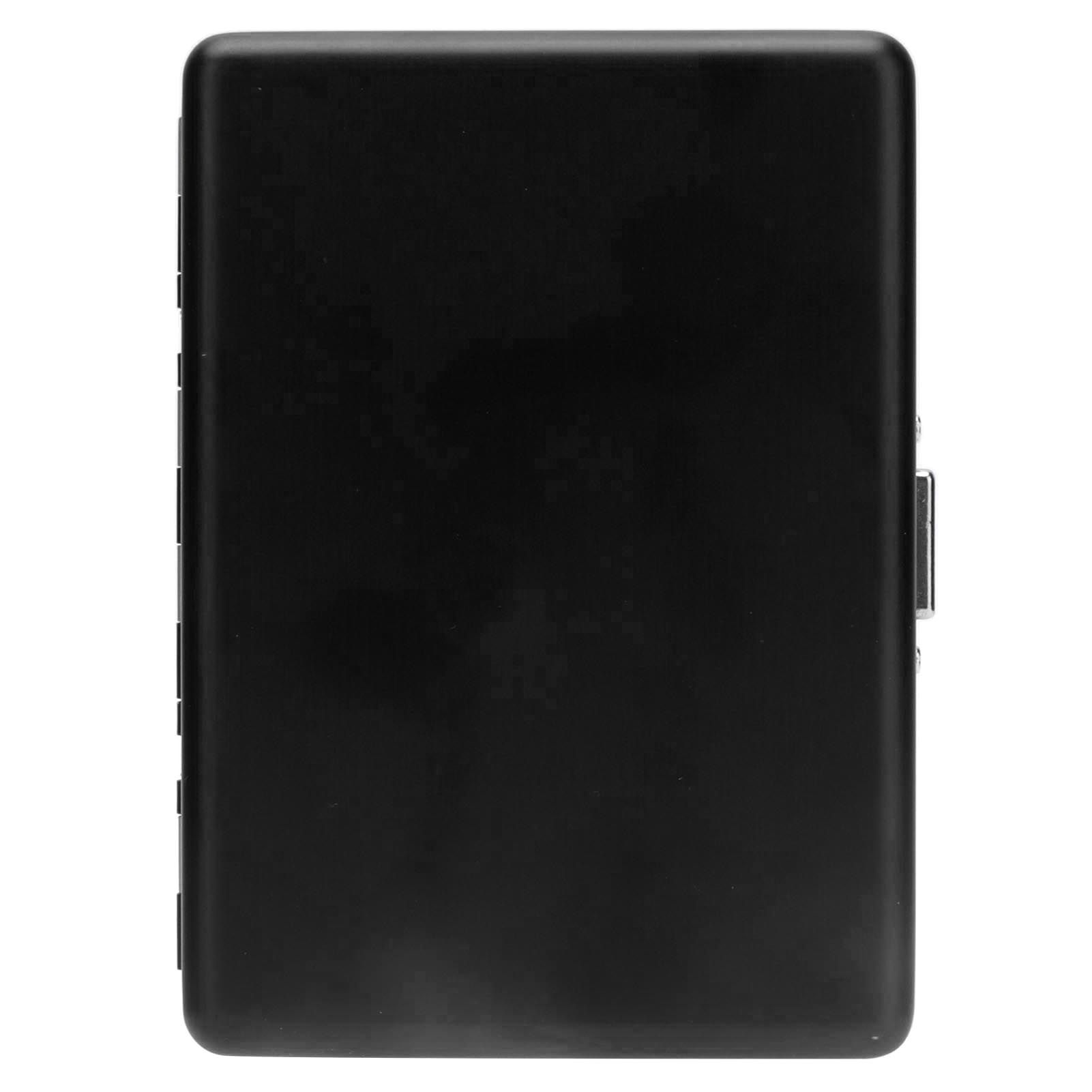 Cigarette Case Aluminium Alloy High Durability Fashion Glossy Exquisite Texture Cigarette Holder for Travel OutdoorBlack - Image 4
