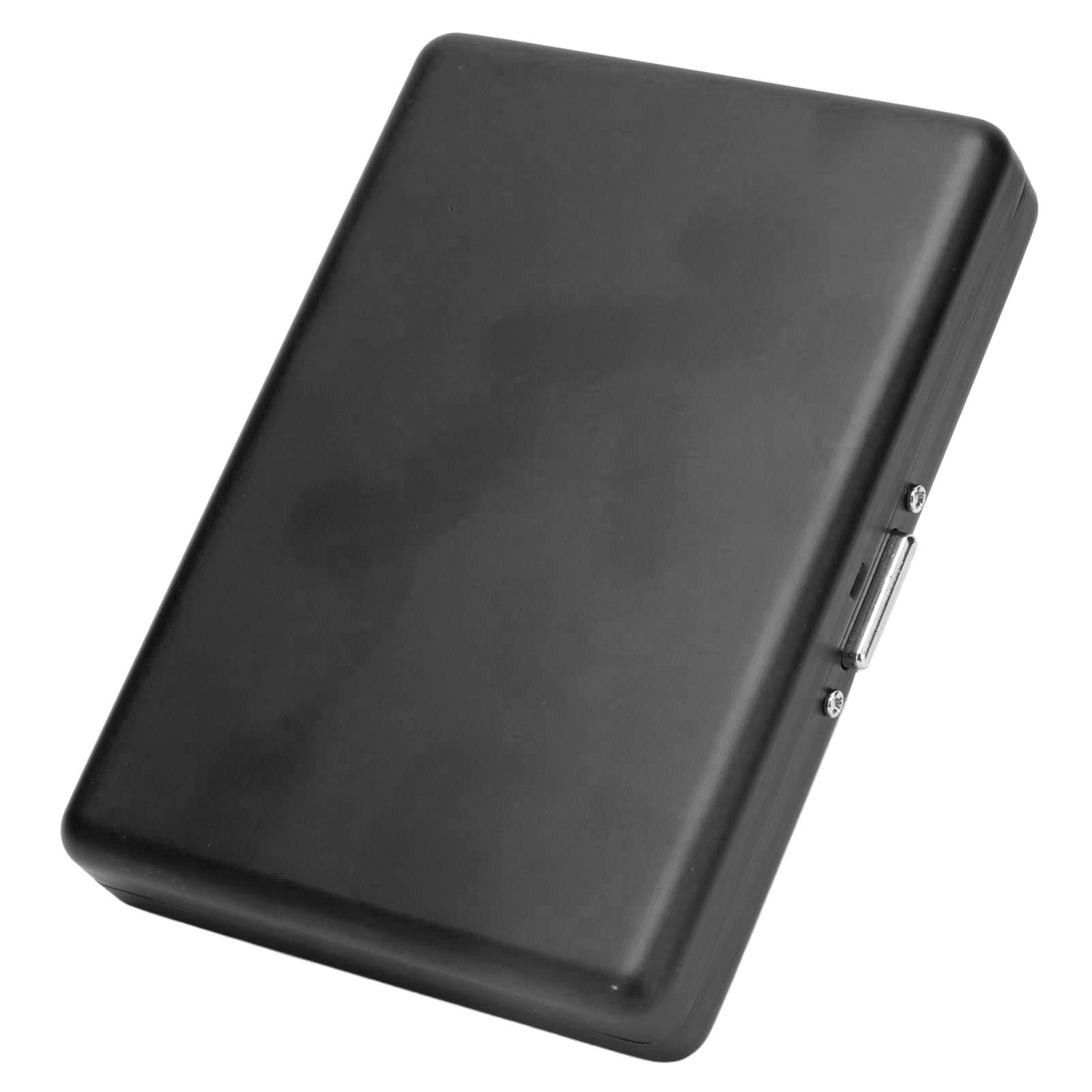 Cigarette Case Aluminium Alloy High Durability Fashion Glossy Exquisite Texture Cigarette Holder for Travel OutdoorBlack - Image 7