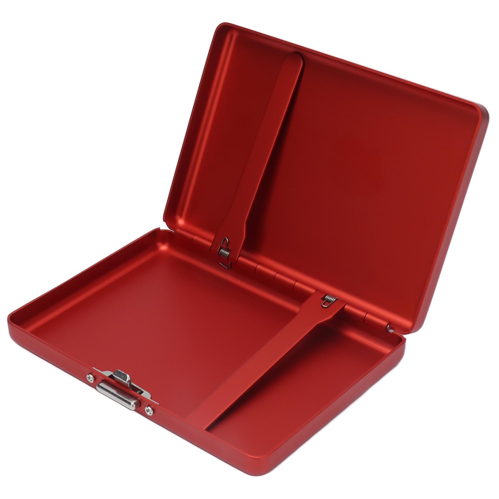 Cigarette Case Aluminium Alloy High Durability Fashion Glossy Exquisite Texture Cigarette Holder for Travel OutdoorRed - Image 2