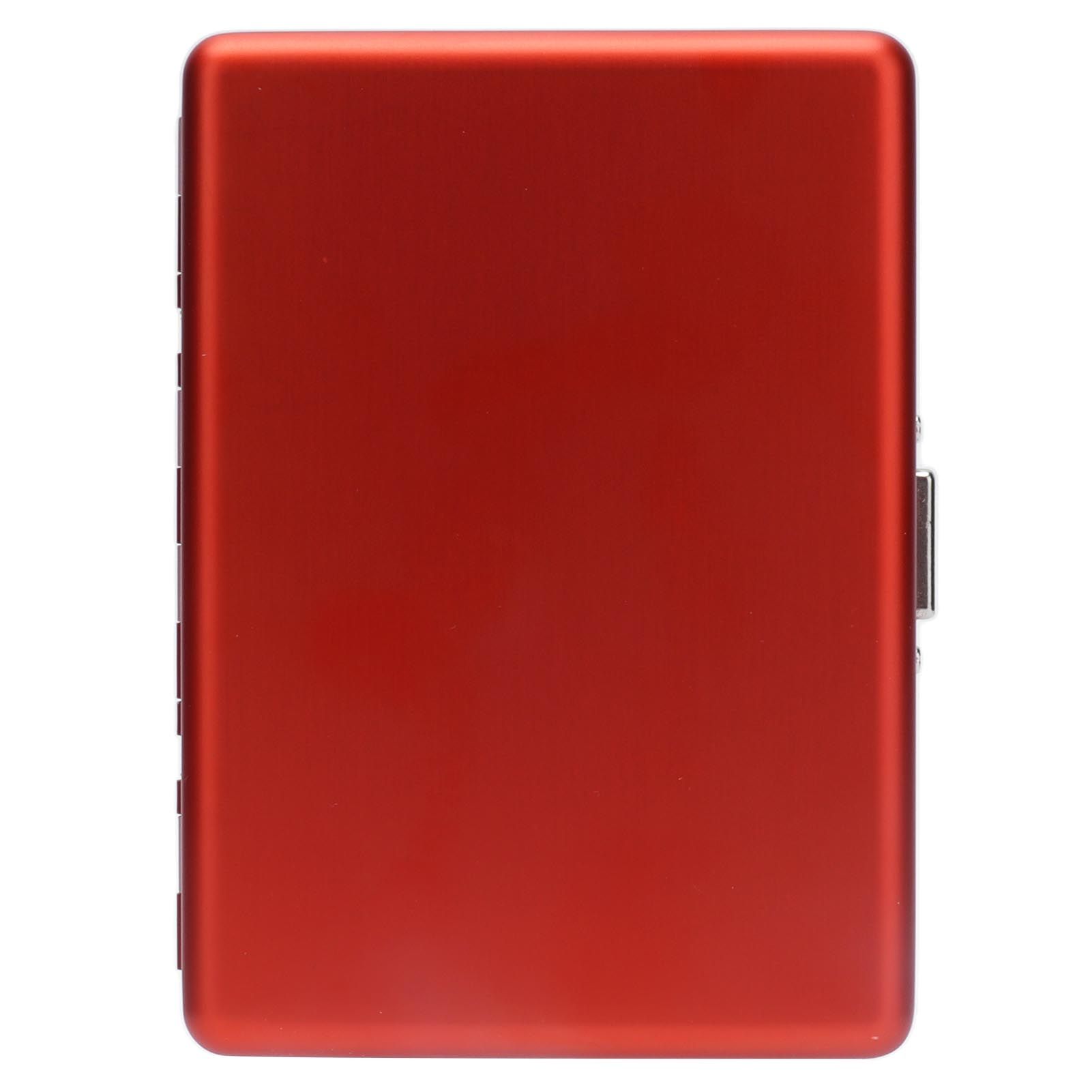 Cigarette Case Aluminium Alloy High Durability Fashion Glossy Exquisite Texture Cigarette Holder for Travel OutdoorRed - Image 4