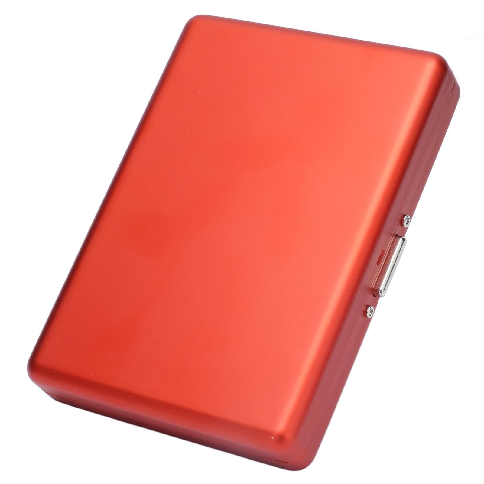 Cigarette Case Aluminium Alloy High Durability Fashion Glossy Exquisite Texture Cigarette Holder for Travel OutdoorRed - Image 7
