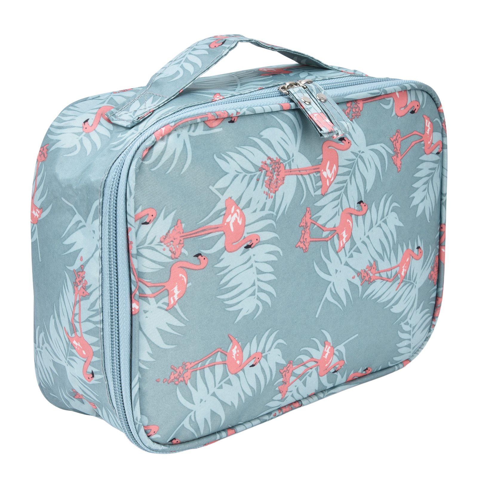 Toiletry Bag Durable Waterproof Nylon Portable Multifunctional Fashionable Design Large Capacity Travel Toiletry BagFlamingo - Image 1
