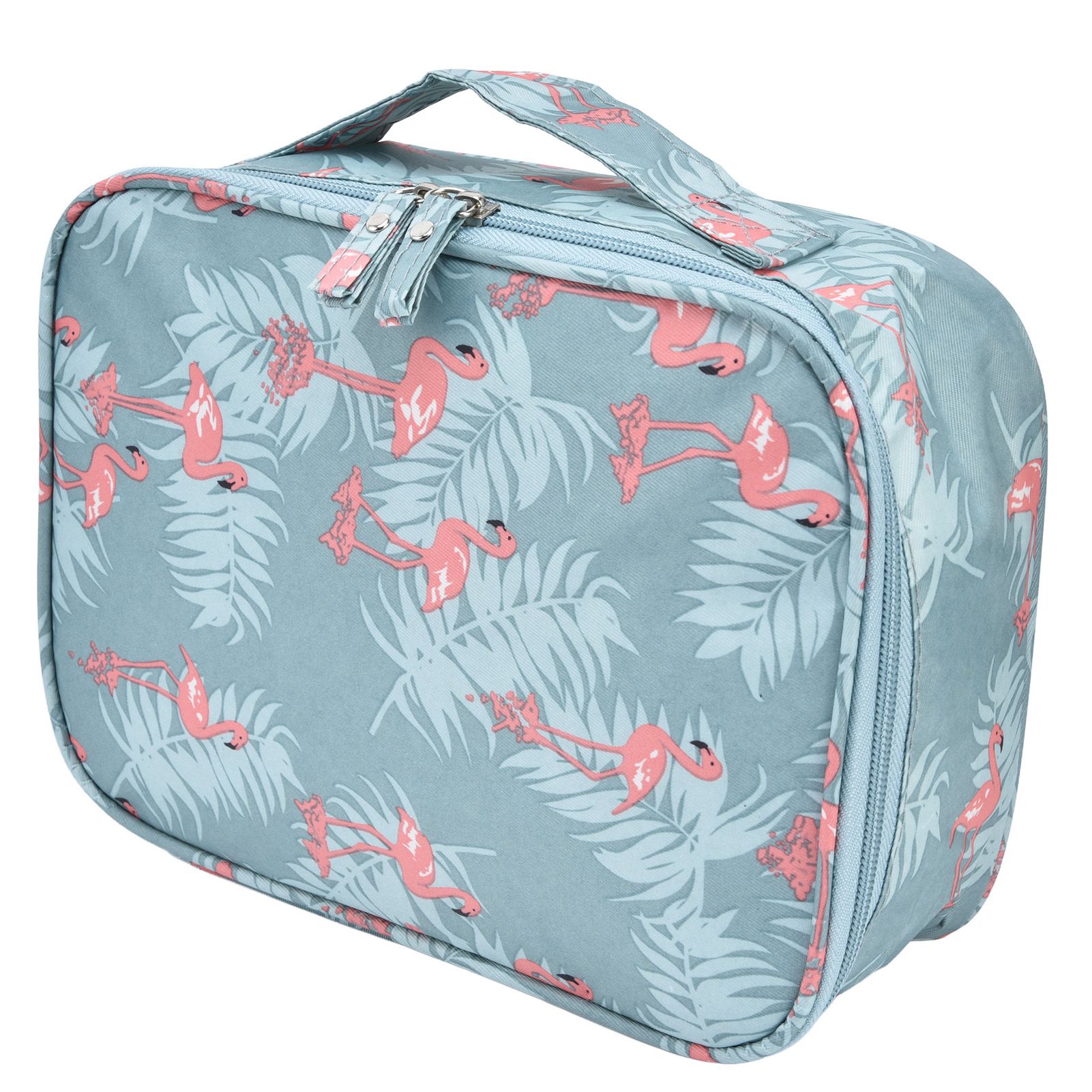 Toiletry Bag Durable Waterproof Nylon Portable Multifunctional Fashionable Design Large Capacity Travel Toiletry BagFlamingo - Image 2