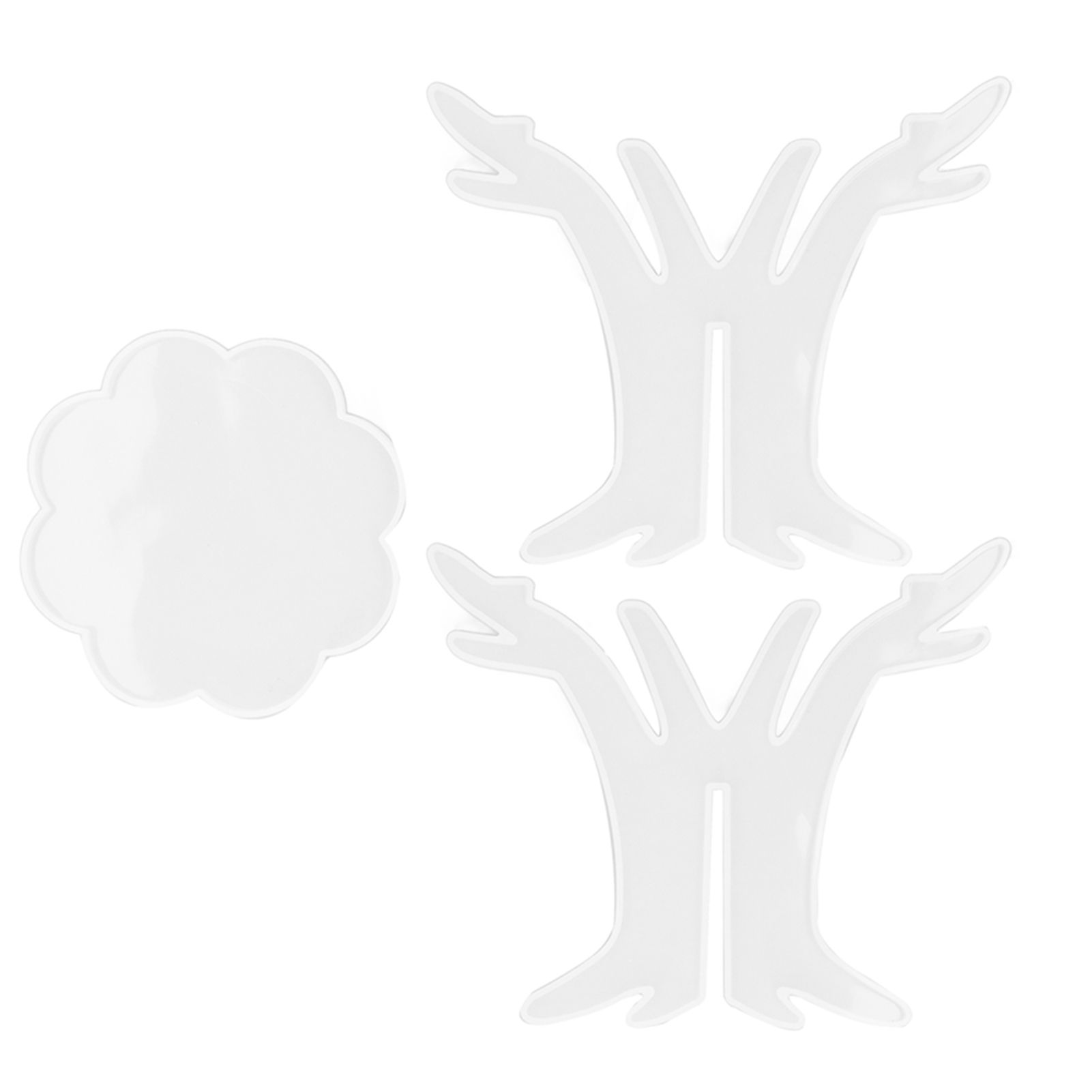 3Pcs DIY Flower Pot Shelf Mold Easy Demoulding Soft Good Toughness Irregular Branches Flower Pot Shelf Mold for DIYBranch 60‑730 - Image 1