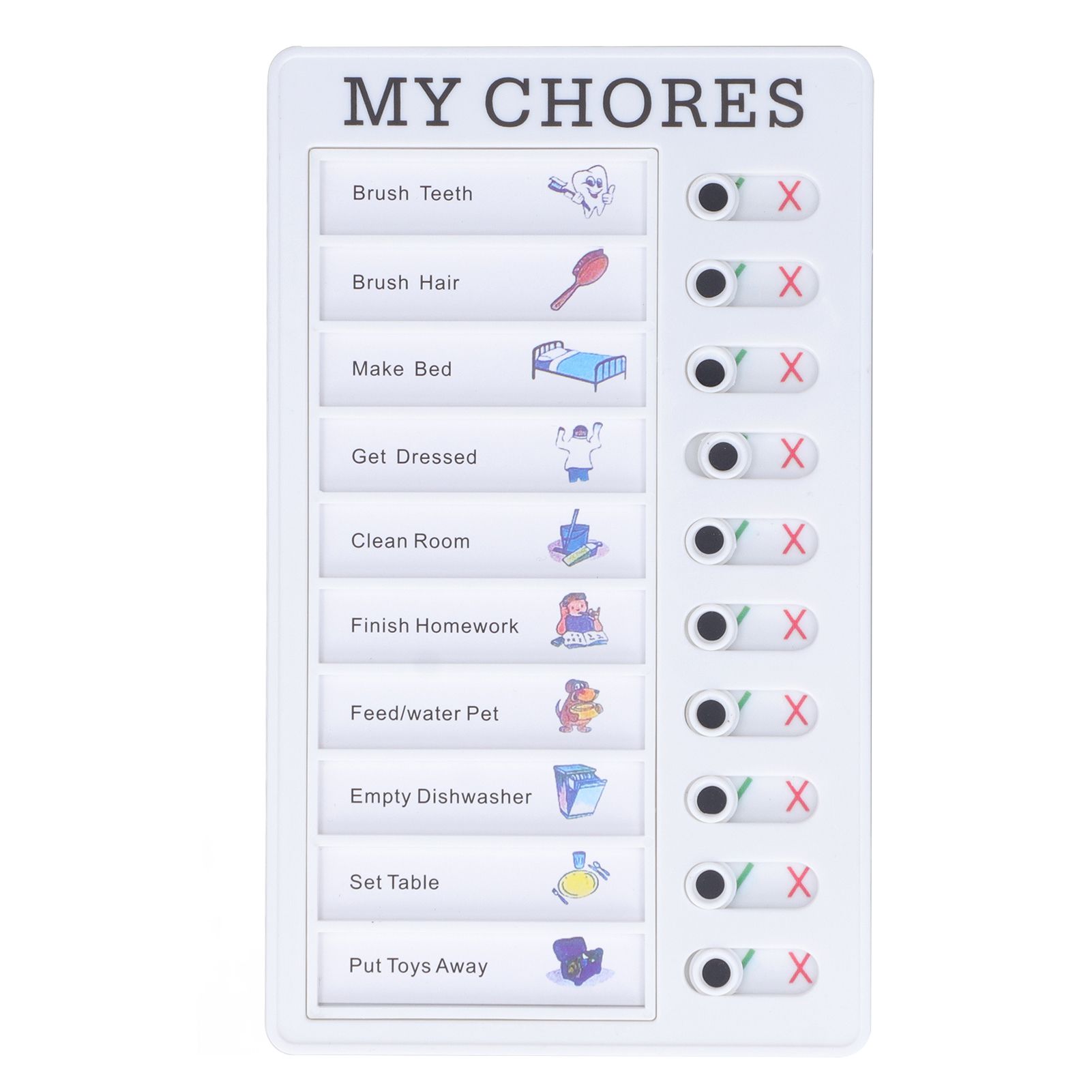 Chore Chart Memo Boards Portable Detachable Message Board Feel Comfortable PVC Kids Chore Chart for Kids Learn PlanningMY CHORES - Image 1