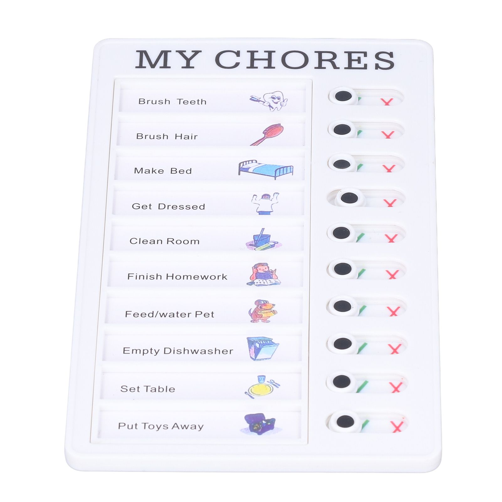 Chore Chart Memo Boards Portable Detachable Message Board Feel Comfortable PVC Kids Chore Chart for Kids Learn PlanningMY CHORES - Image 8