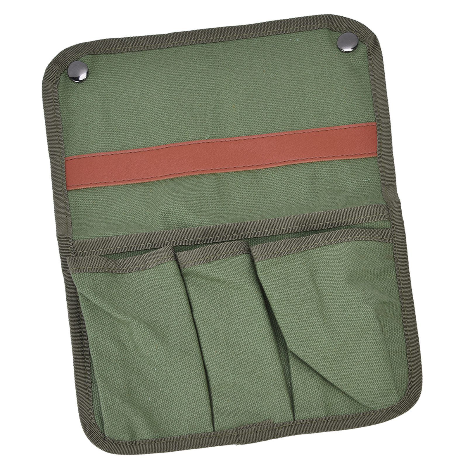 Camping Chair Armrest Storage Bag Large Capacity Multiple Pockets Portable Chair Hanging Storage Bag for Outdoor BeachMilitary Green - Image 3