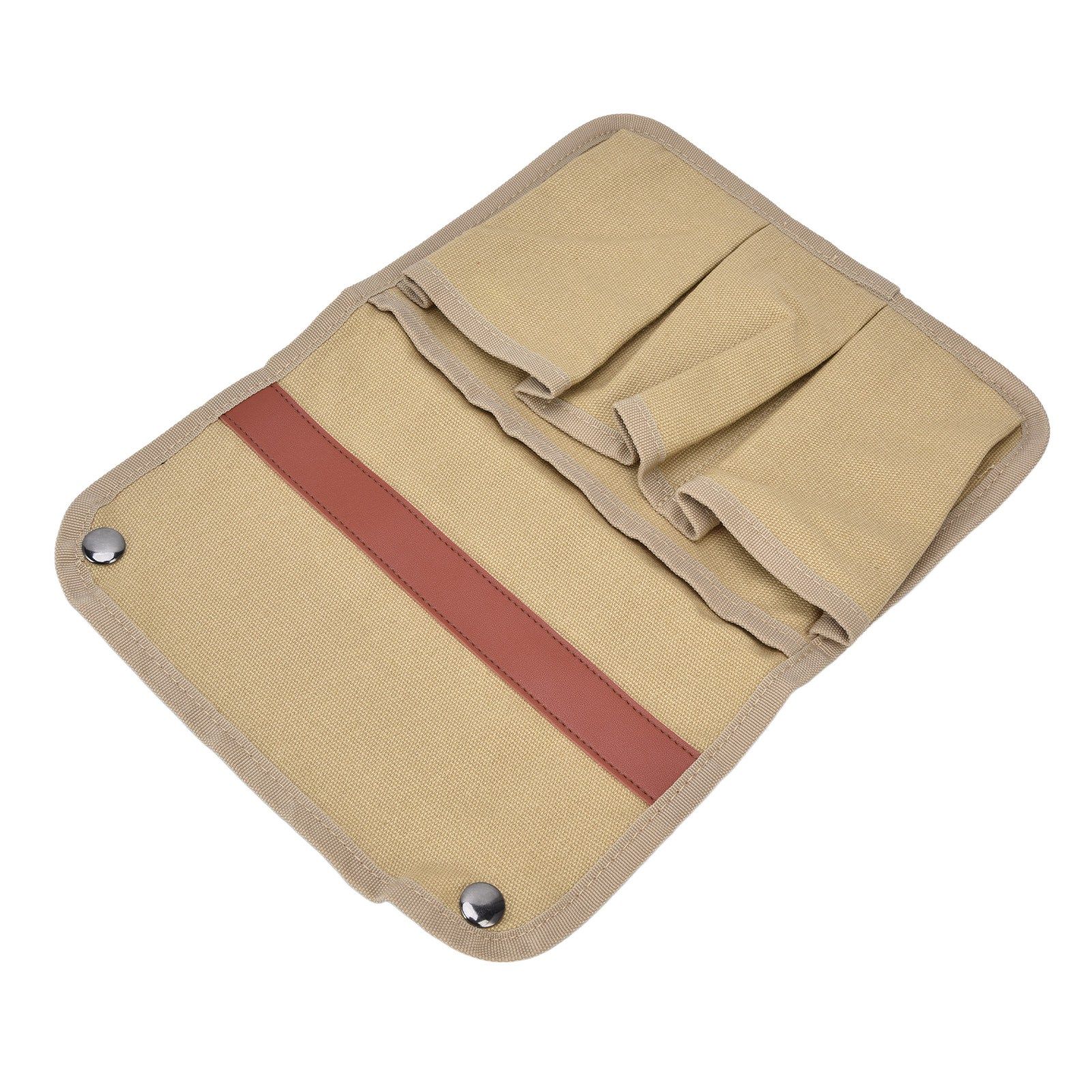 Camping Chair Armrest Storage Bag Large Capacity Multiple Pockets Portable Chair Hanging Storage Bag for Outdoor BeachKhaki - Image 6