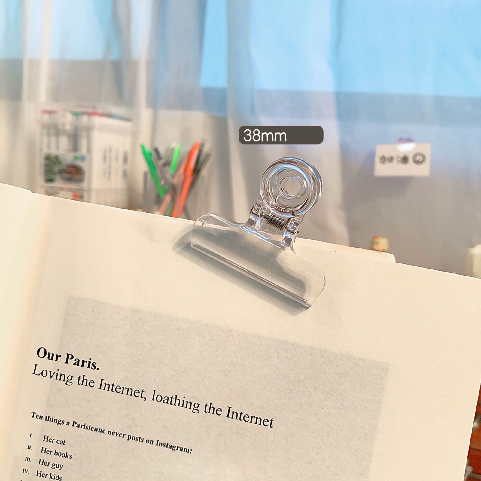 Plastic Bulldog Clips Small Cute Sturdy Durable Portable Light Weight Wide Application Bulldog Clips for Note Photo Book38mm/1.50in - Image 2