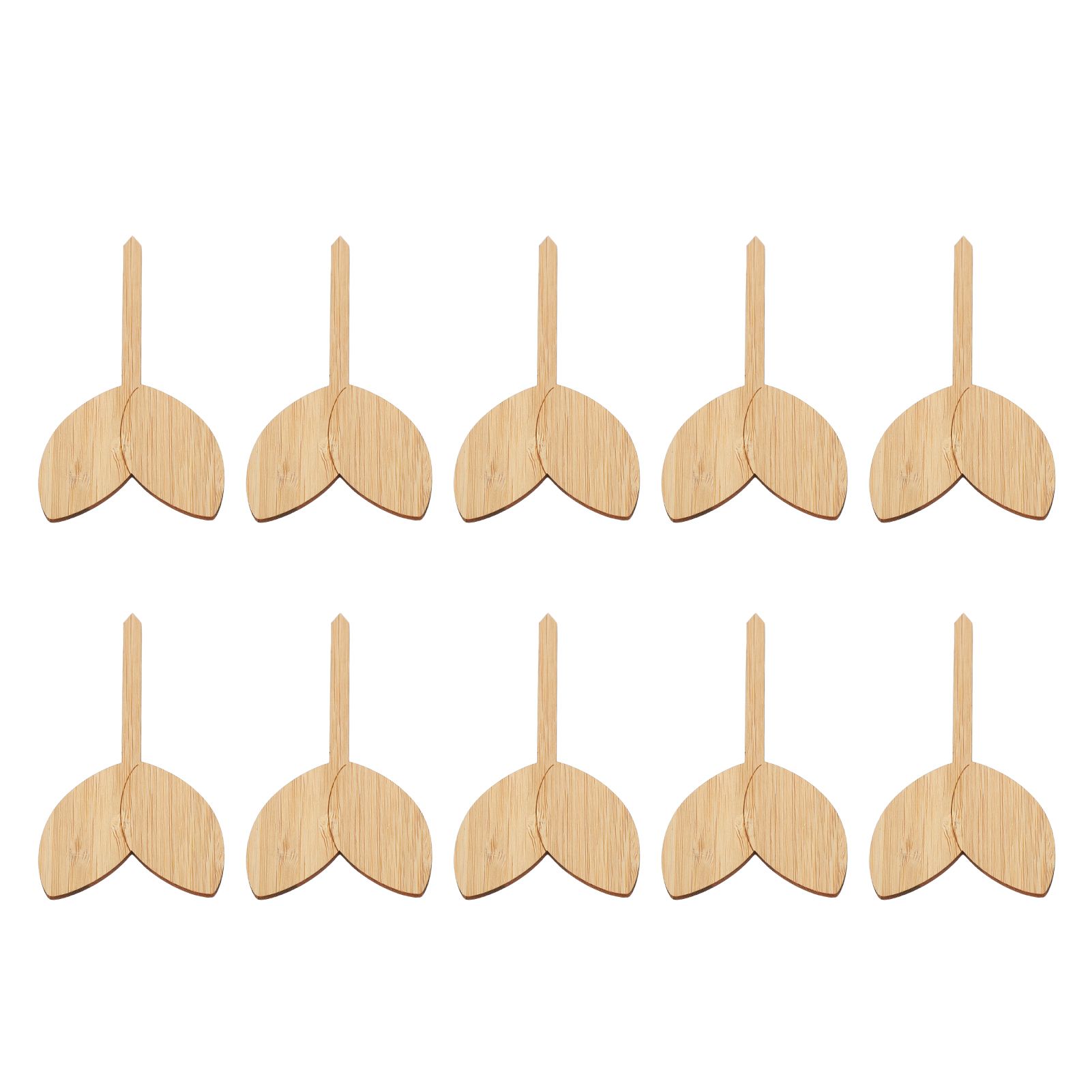 10pcs Plant Labels Bamboo Material Easy Writing 1/8 in Thickness Decorative Garden Markers for GardenerLeaf Shape - Image 3