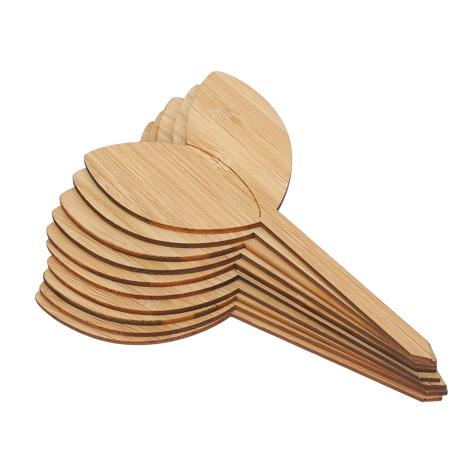 10pcs Plant Labels Bamboo Material Easy Writing 1/8 in Thickness Decorative Garden Markers for GardenerLeaf Shape - Image 5