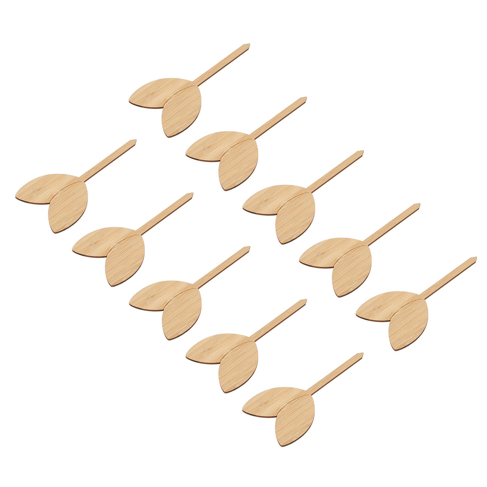10pcs Plant Labels Bamboo Material Easy Writing 1/8 in Thickness Decorative Garden Markers for GardenerLeaf Shape - Image 6