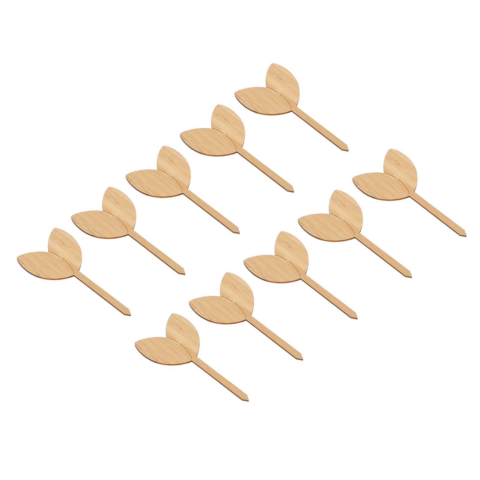 10pcs Plant Labels Bamboo Material Easy Writing 1/8 in Thickness Decorative Garden Markers for GardenerLeaf Shape - Image 8