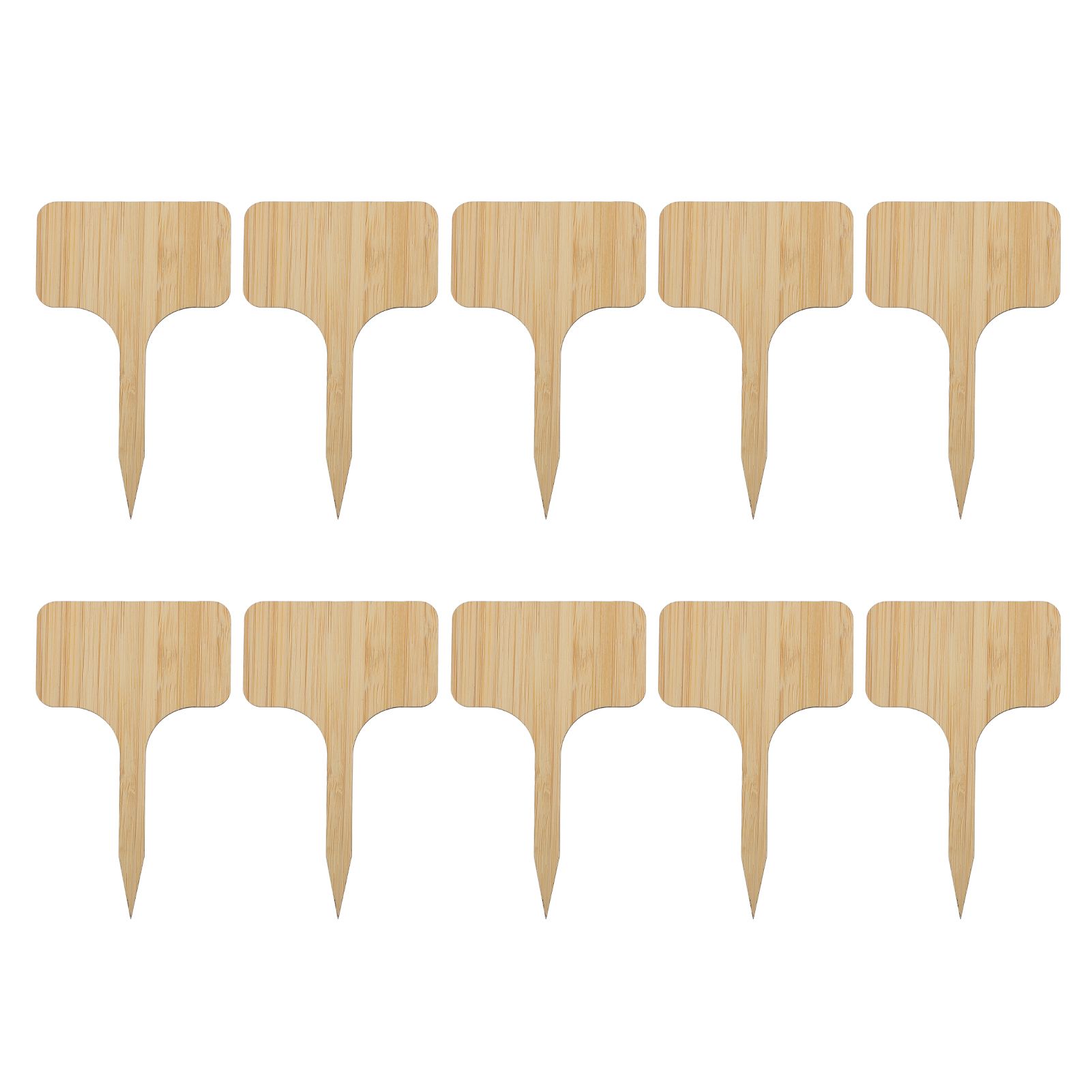 10pcs Plant Labels Bamboo Material Easy Writing 1/8 in Thickness Decorative Garden Markers for GardenerT Shape - Image 1