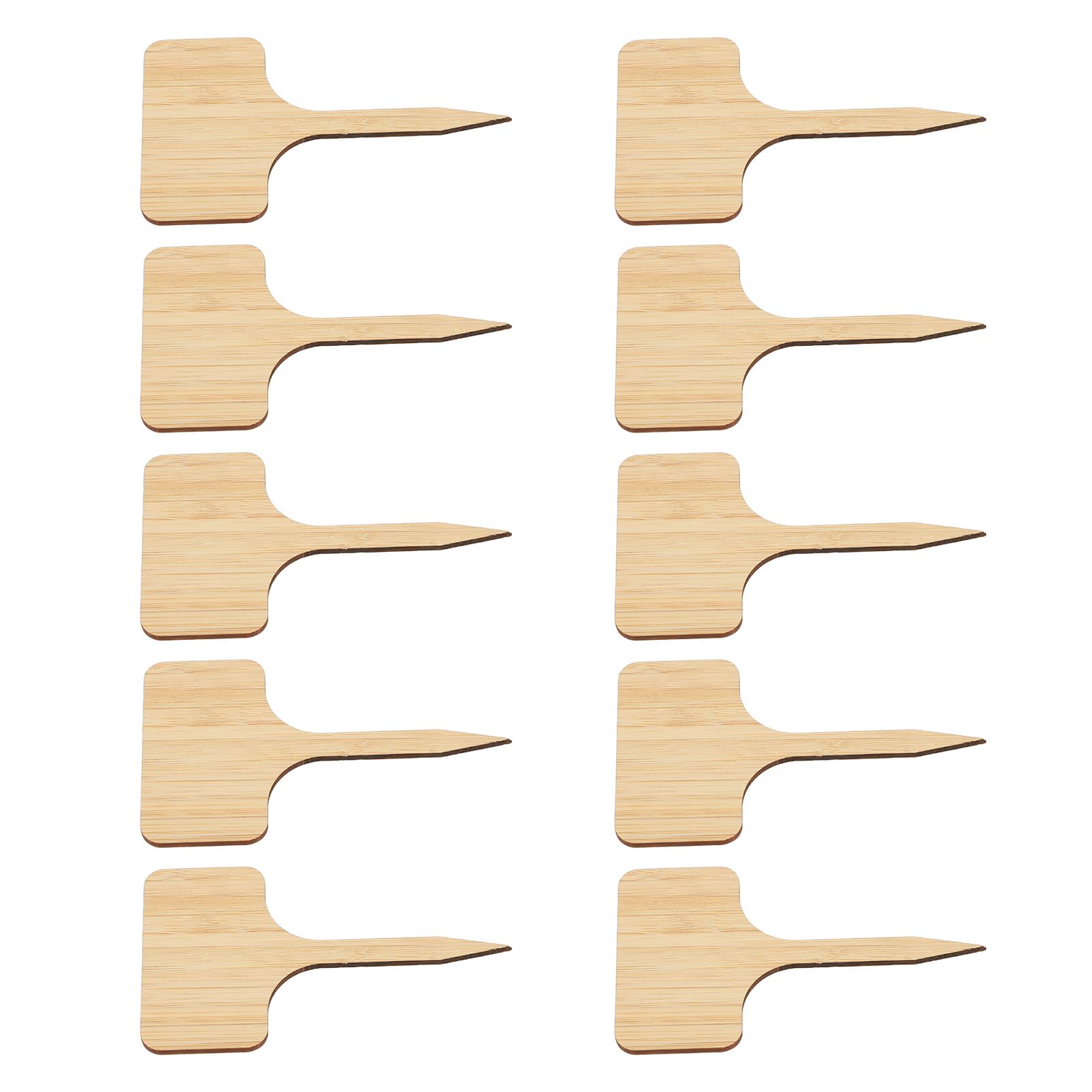 10pcs Plant Labels Bamboo Material Easy Writing 1/8 in Thickness Decorative Garden Markers for GardenerT Shape - Image 4