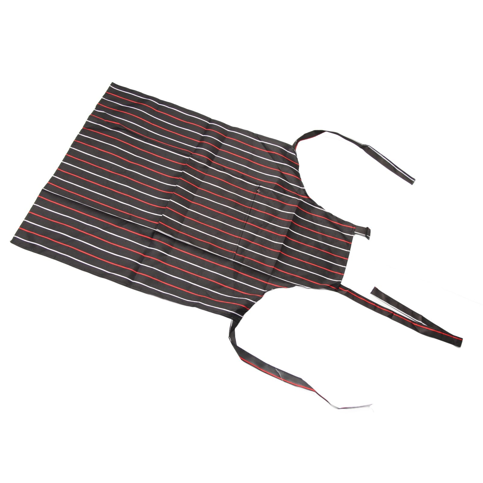 Bib Apron Waterproof Adjustable Kitchen Cooking Aprons with Dual Pockets for Kitchens Restaurants BakersRed and White Bars - Image 4