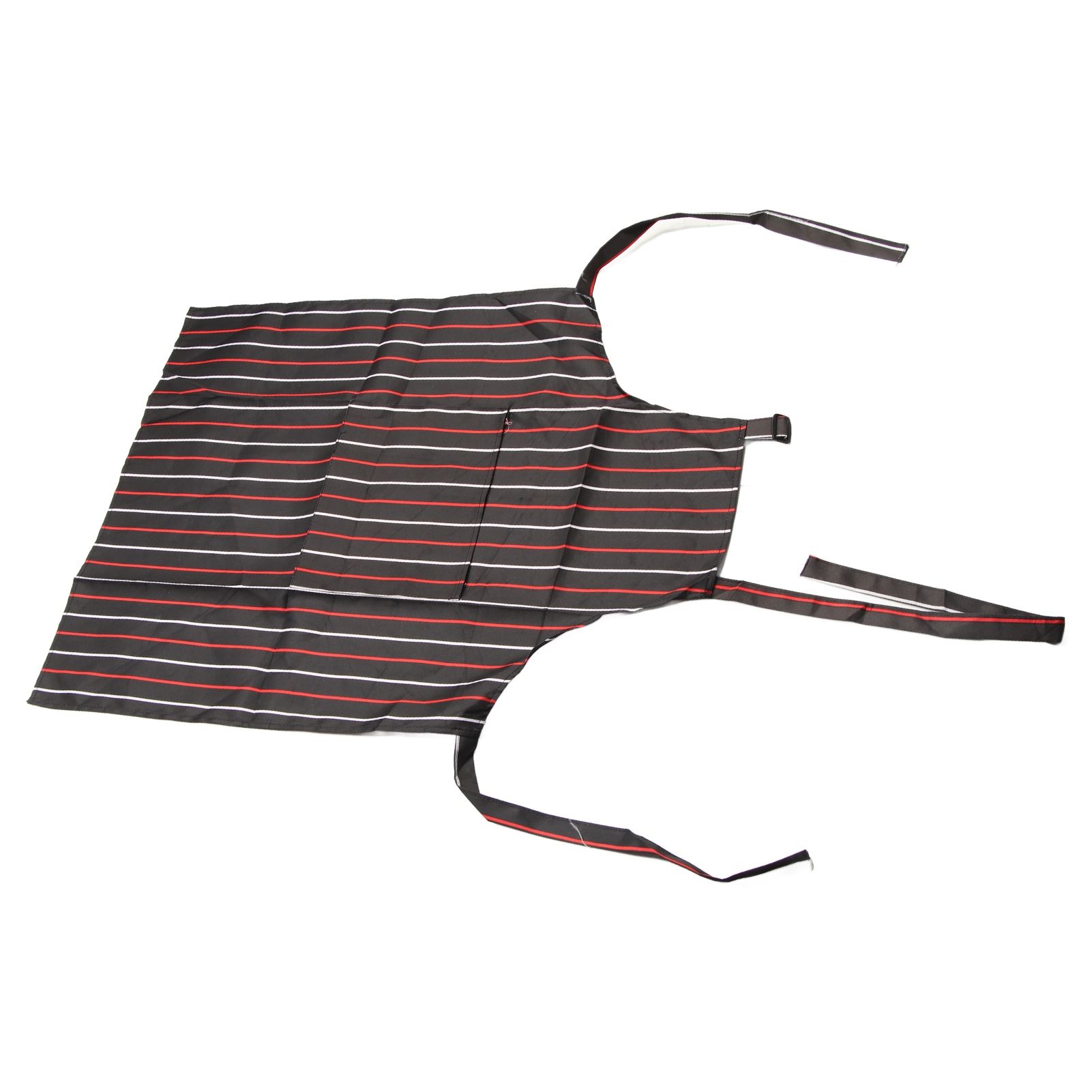 Bib Apron Waterproof Adjustable Kitchen Cooking Aprons with Dual Pockets for Kitchens Restaurants BakersRed and White Bars - Image 8