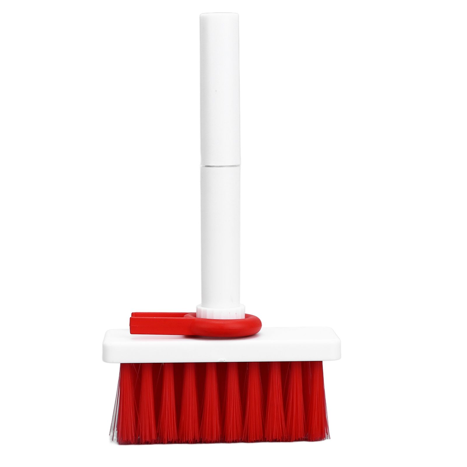 Keyboard Brush Separate Double Head Design 5 in 1 Multifunction 3 Row Design Plastic Cleaning Brush Pen for HeadphonesWhite Red - Image 2