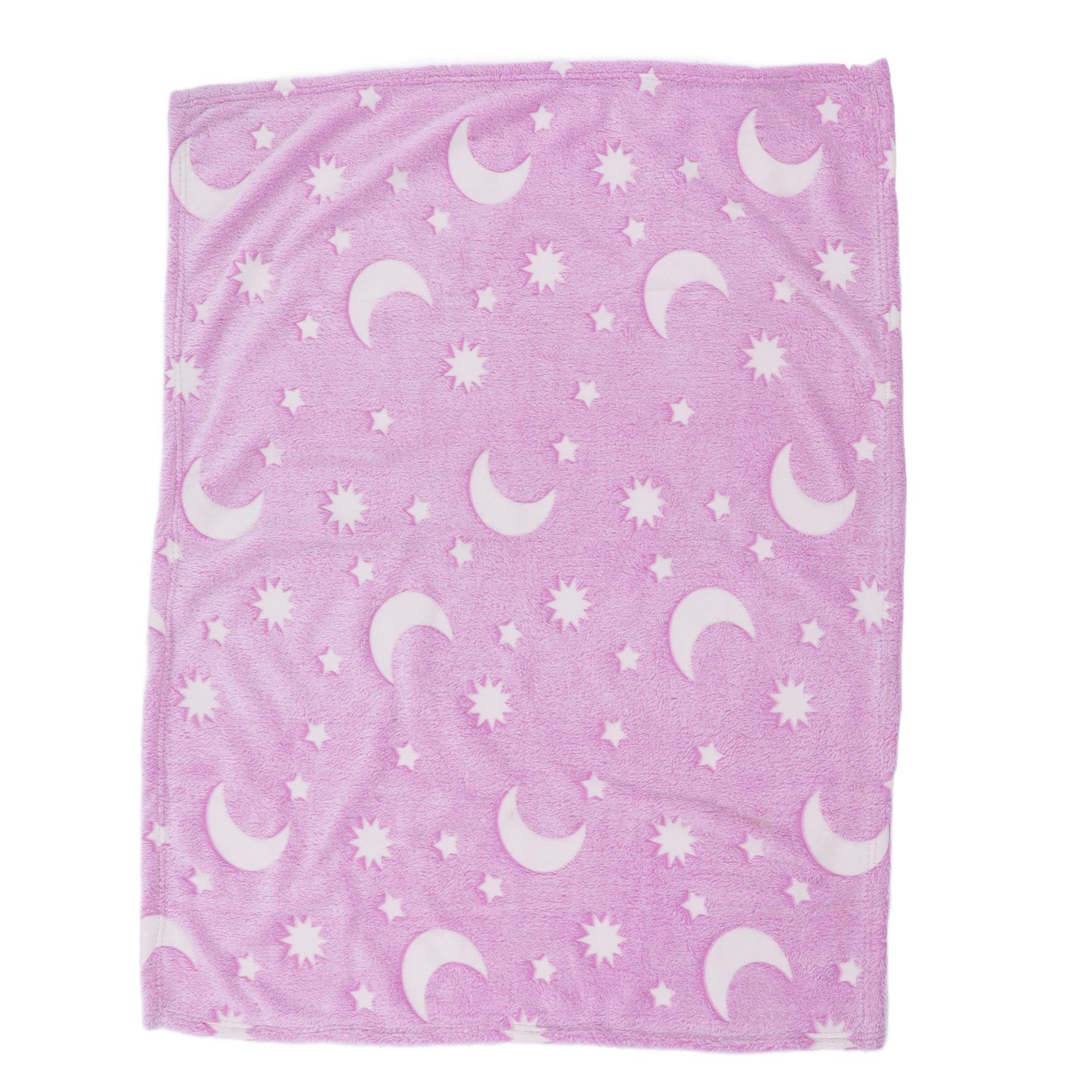 1.52x1M Luminous Blanket Double Sided Polyester Glowing Blanket Bedroom Air Conditioning Blanket for KidsPurple - Image 1