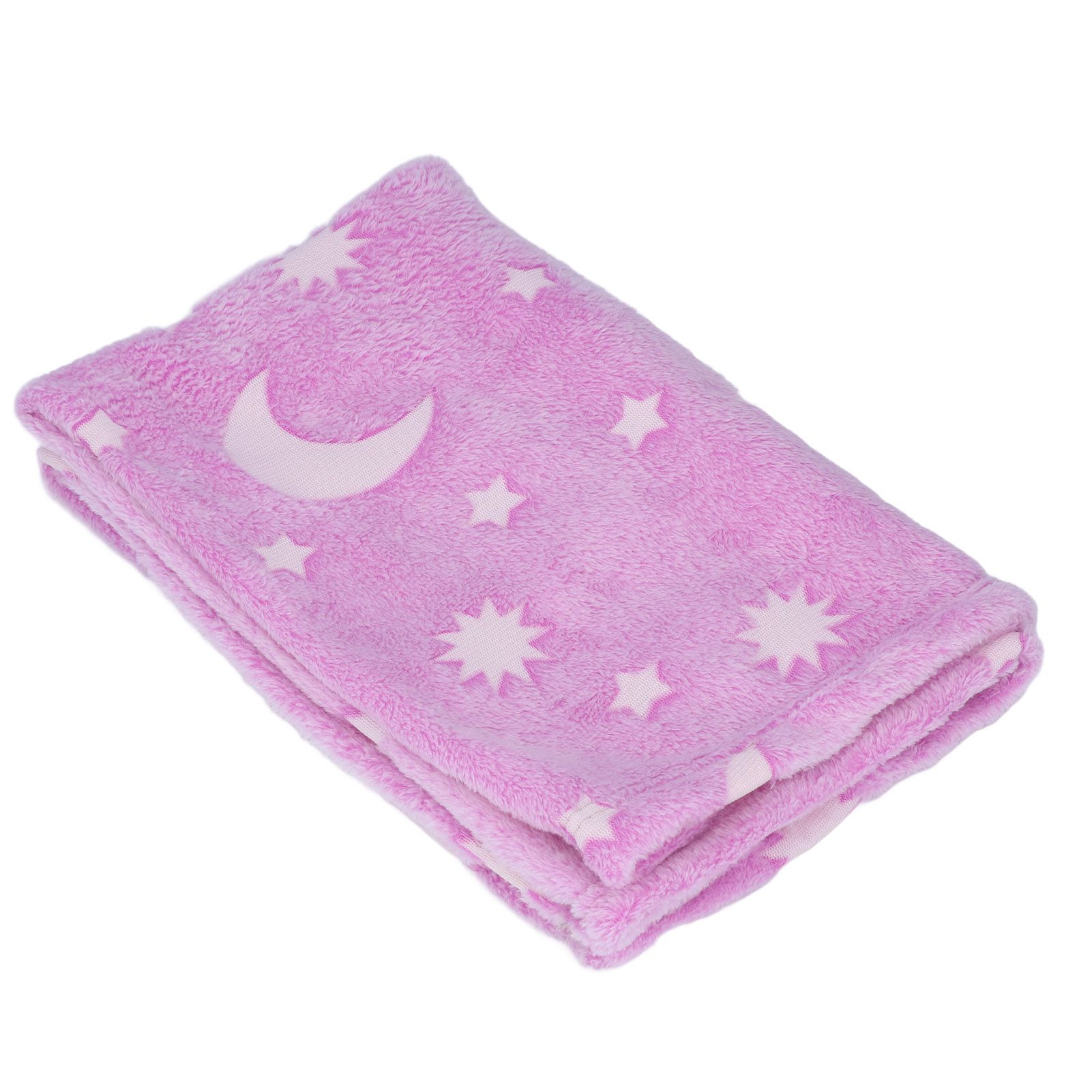 1.52x1M Luminous Blanket Double Sided Polyester Glowing Blanket Bedroom Air Conditioning Blanket for KidsPurple - Image 2