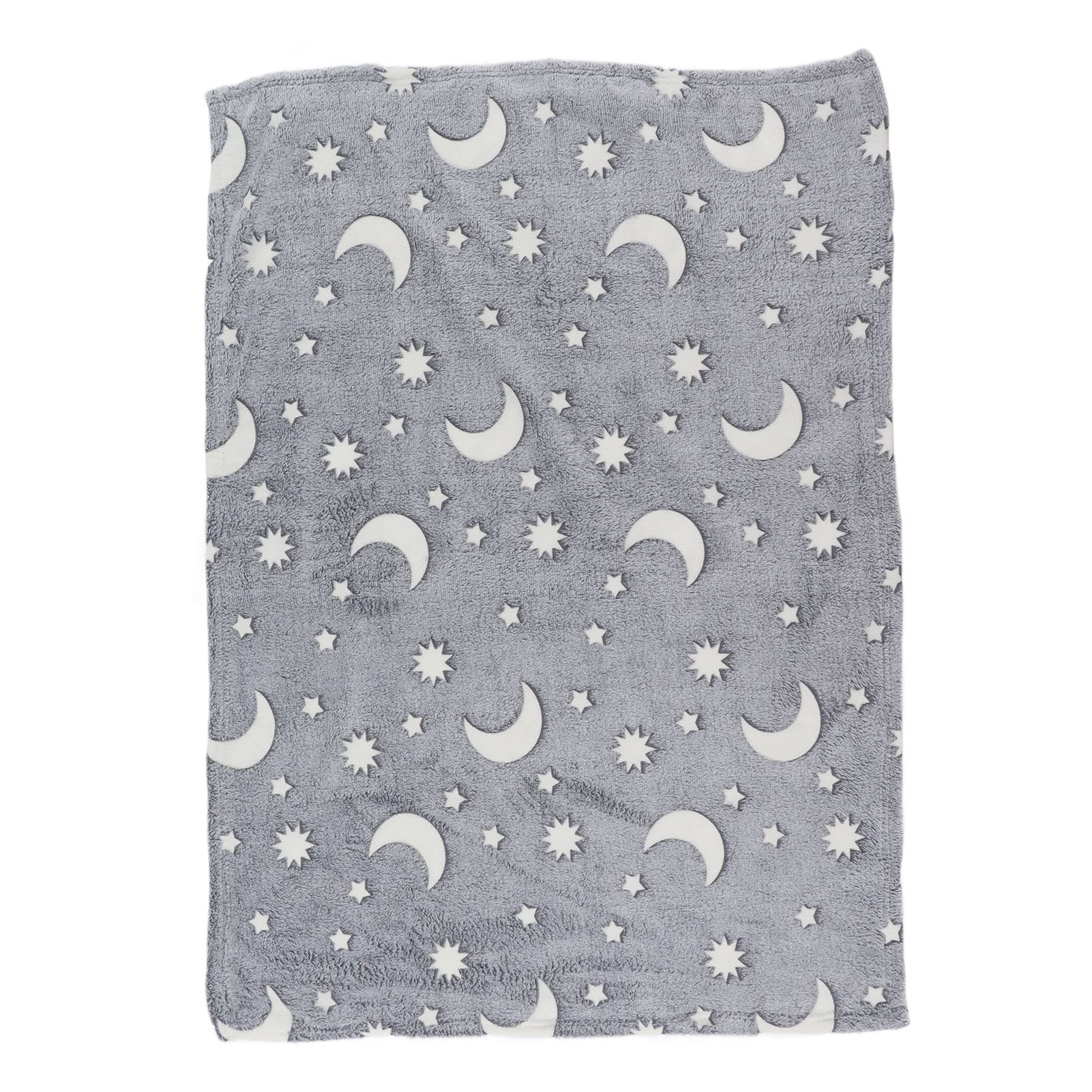 1.52x1M Luminous Blanket Double Sided Polyester Glowing Blanket Bedroom Air Conditioning Blanket for KidsGray - Image 1