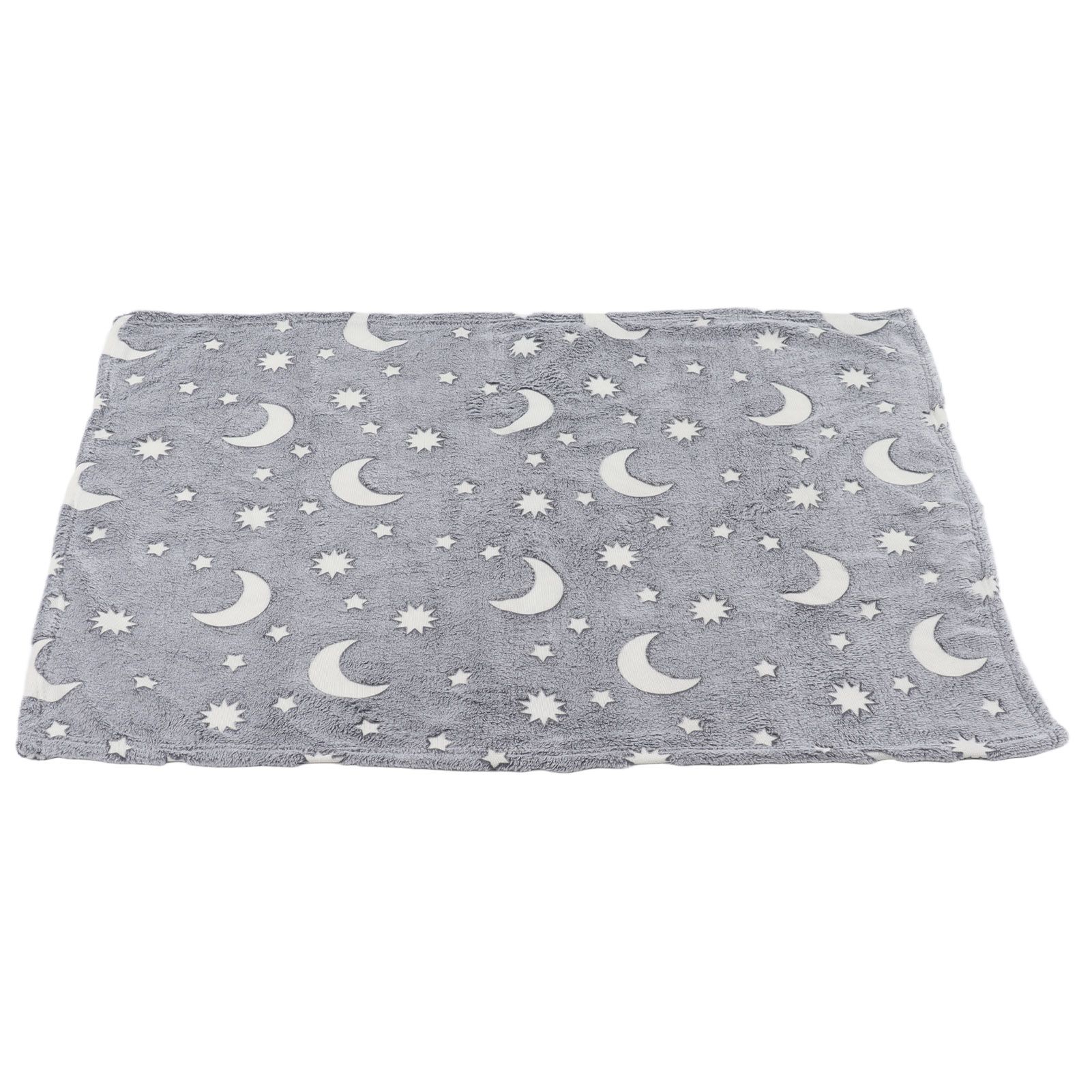 1.52x1M Luminous Blanket Double Sided Polyester Glowing Blanket Bedroom Air Conditioning Blanket for KidsGray - Image 2