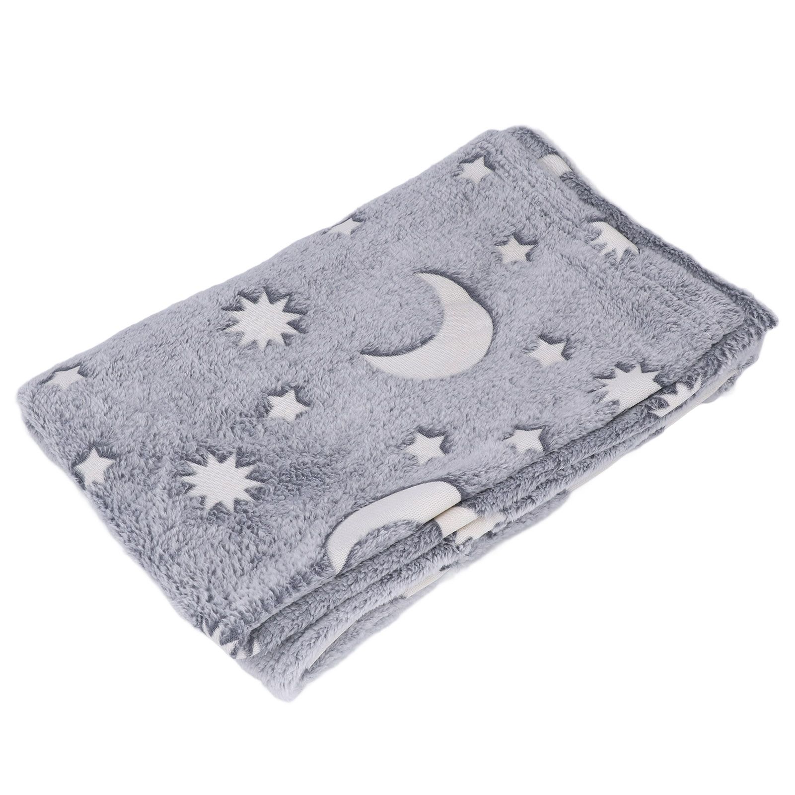 1.52x1M Luminous Blanket Double Sided Polyester Glowing Blanket Bedroom Air Conditioning Blanket for KidsGray - Image 3