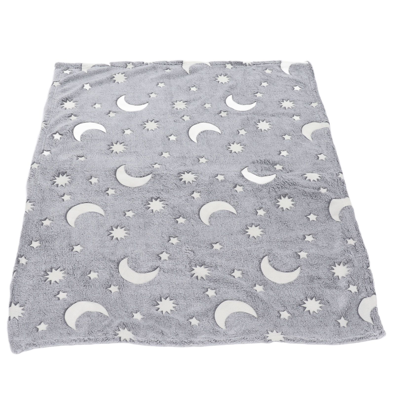 1.52x1M Luminous Blanket Double Sided Polyester Glowing Blanket Bedroom Air Conditioning Blanket for KidsGray - Image 4