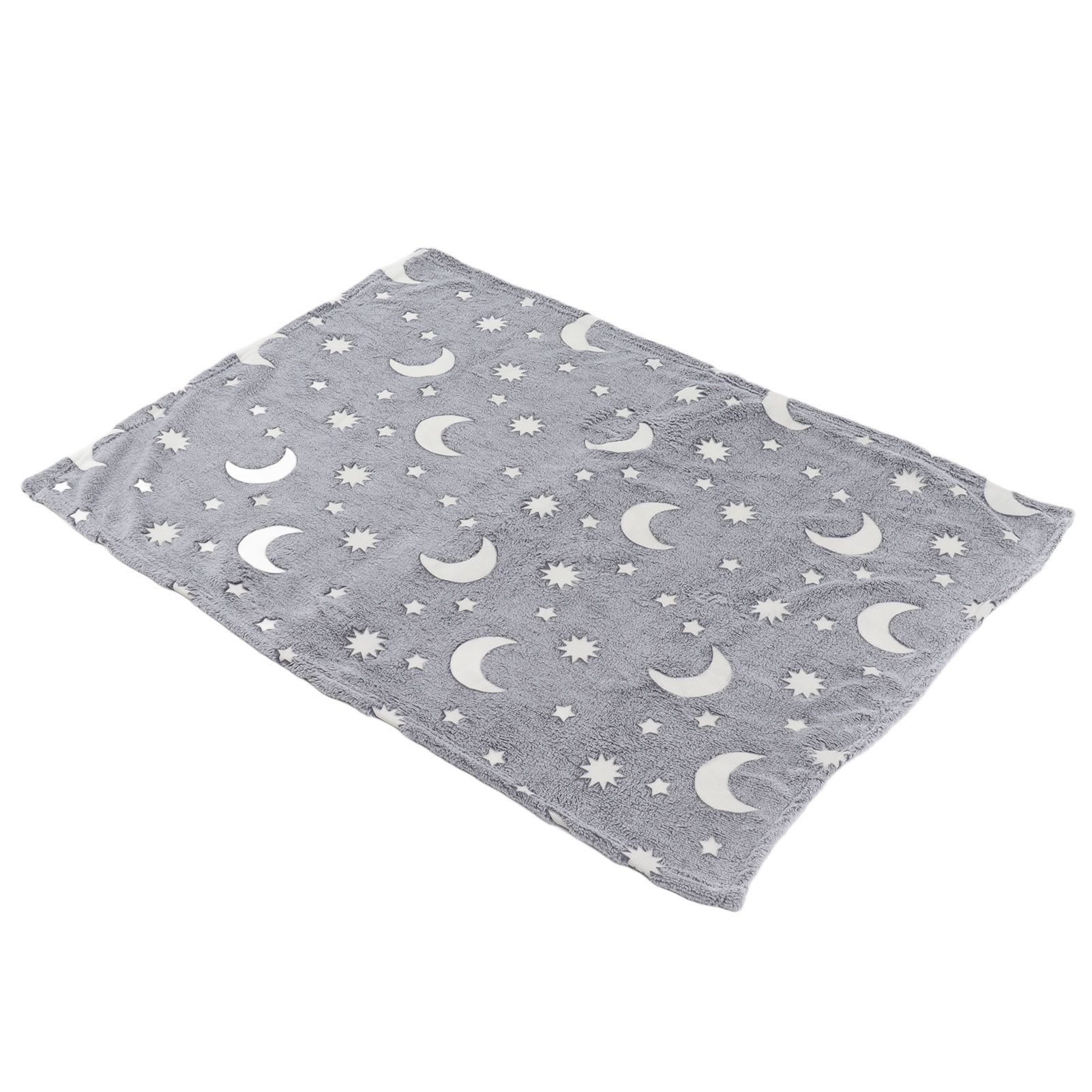 1.52x1M Luminous Blanket Double Sided Polyester Glowing Blanket Bedroom Air Conditioning Blanket for KidsGray - Image 5