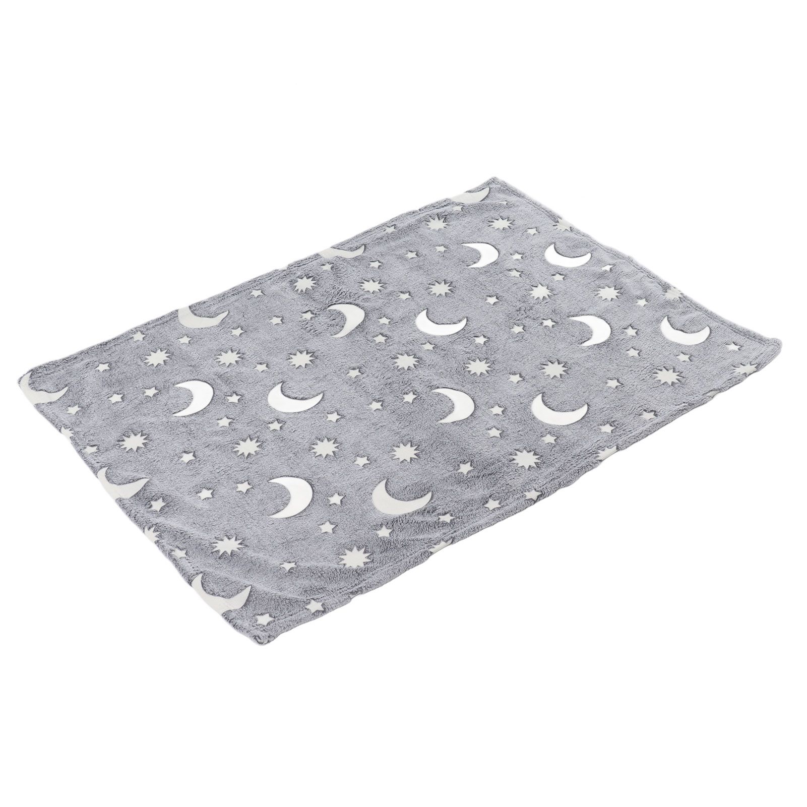 1.52x1M Luminous Blanket Double Sided Polyester Glowing Blanket Bedroom Air Conditioning Blanket for KidsGray - Image 8
