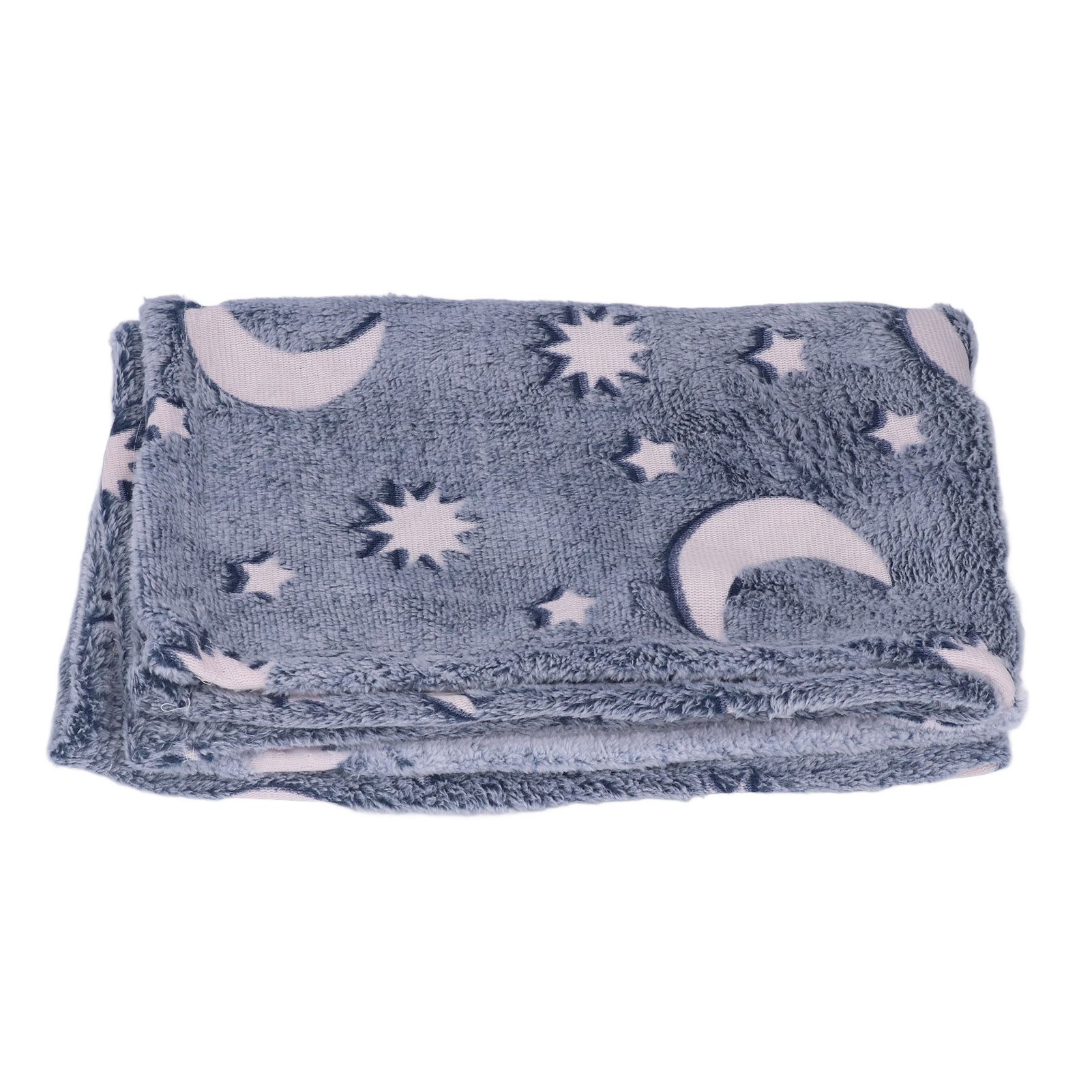 1.52x1M Luminous Blanket Double Sided Polyester Glowing Blanket Bedroom Air Conditioning Blanket for KidsDusty Blue - Image 4