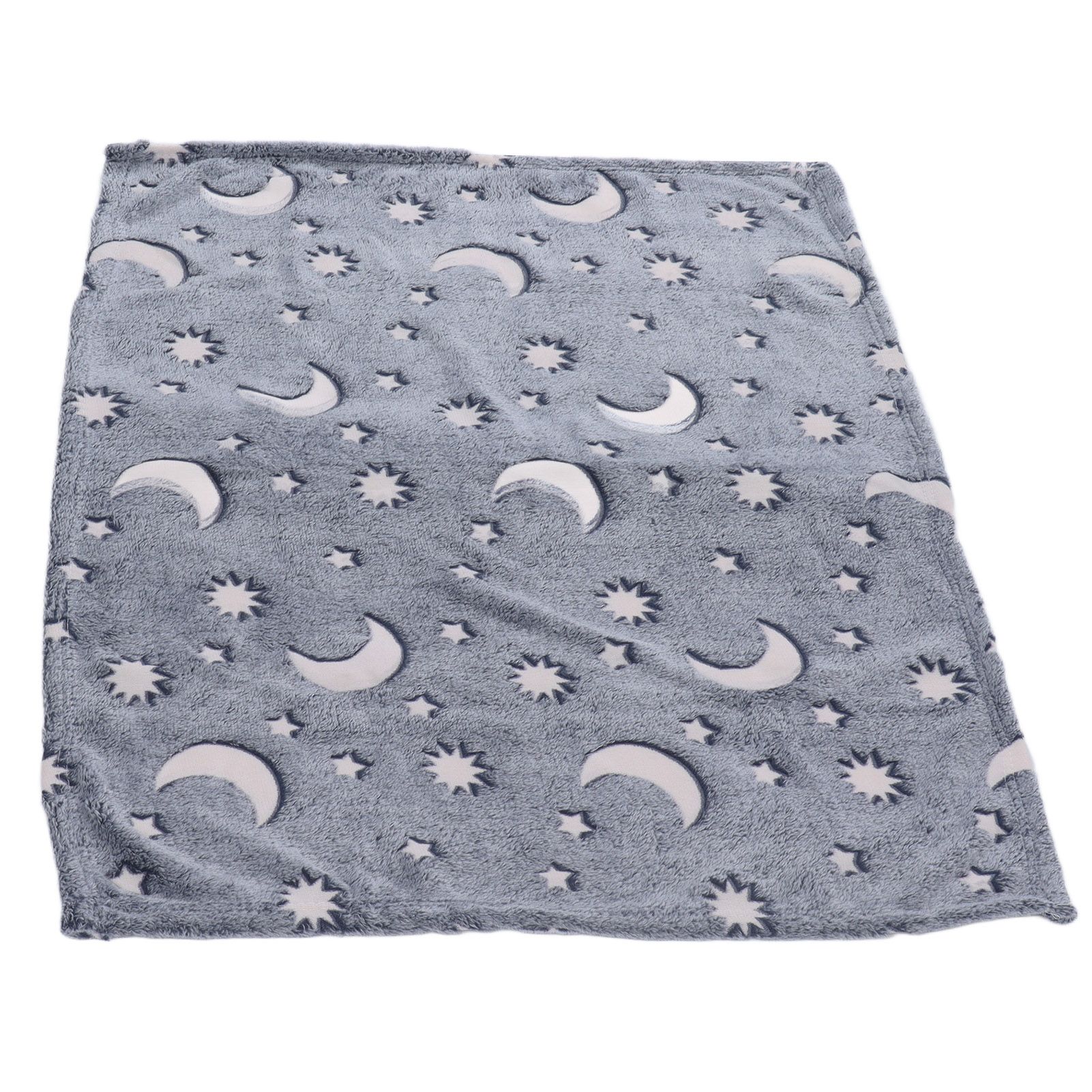 1.52x1M Luminous Blanket Double Sided Polyester Glowing Blanket Bedroom Air Conditioning Blanket for KidsDusty Blue - Image 7