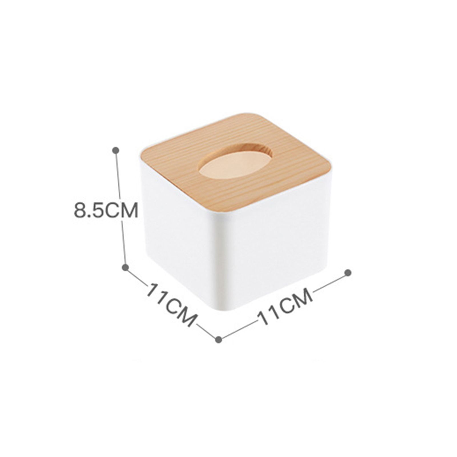 Tissue Box Holder Large Capacity Detachable Mini Tissue Storage Container for Bathroom Bedroom Dressers DesksQuadrate - Image 2